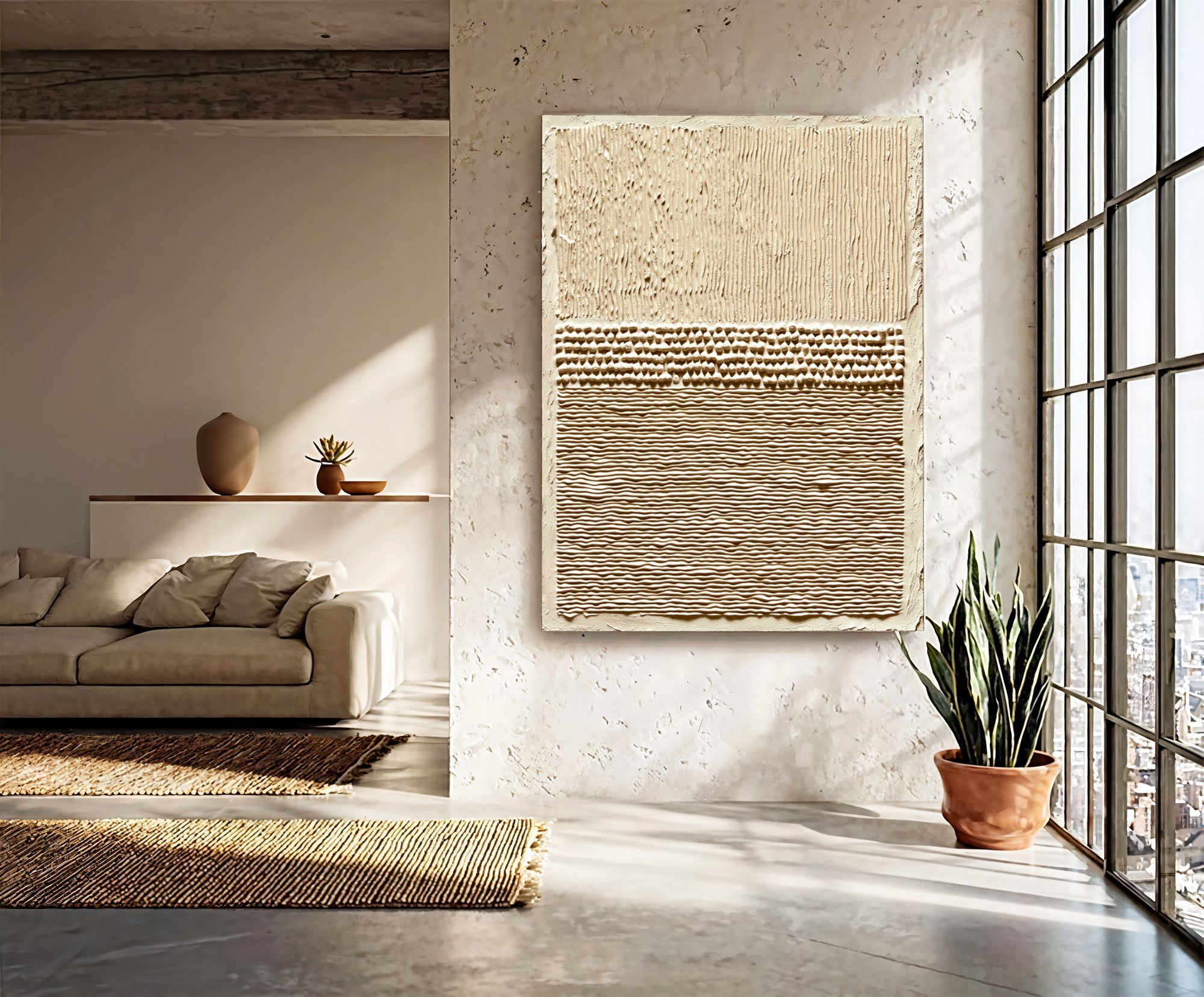 Textured Earthy Strata | Beige Tones