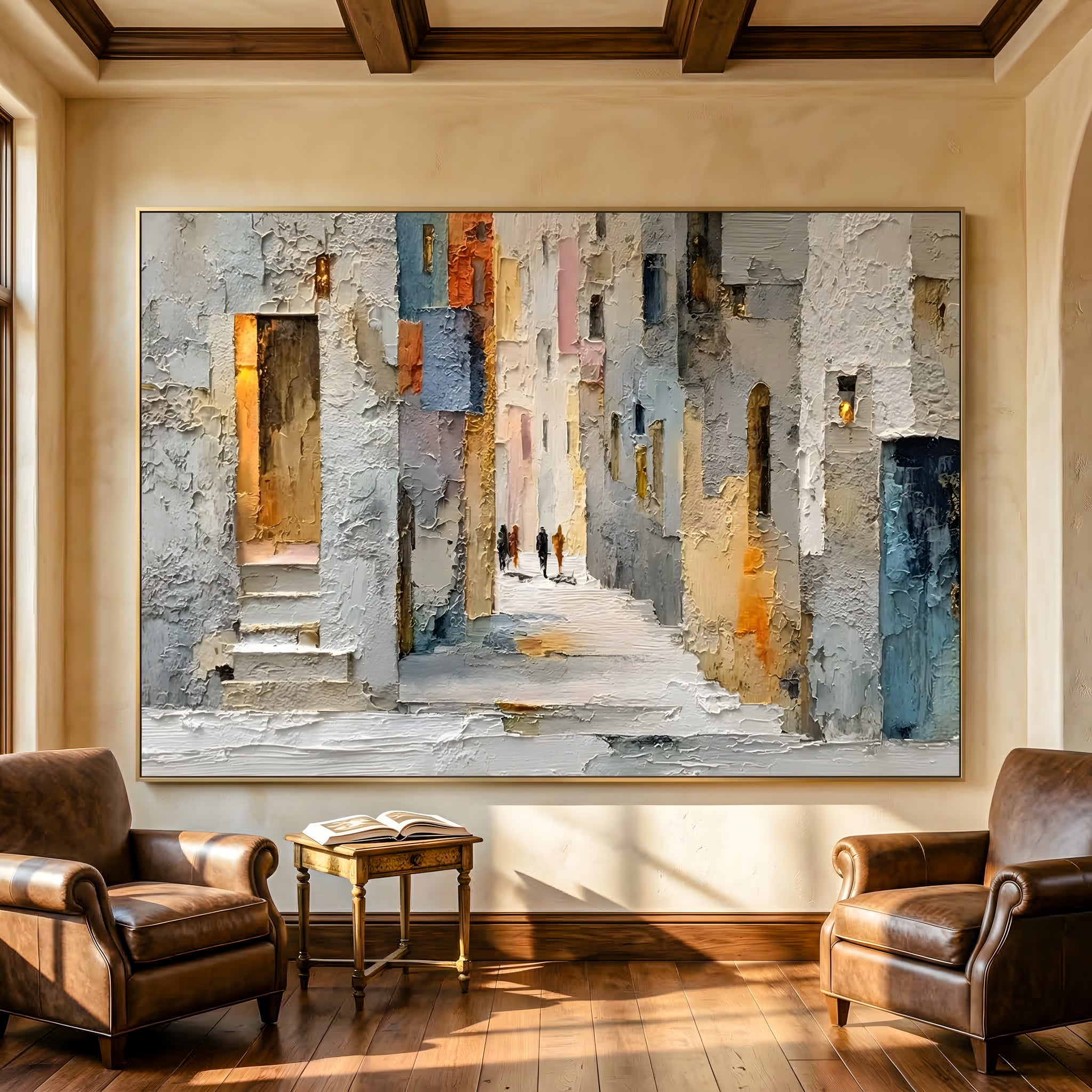 Textured Alley Scene | Pastel Hues