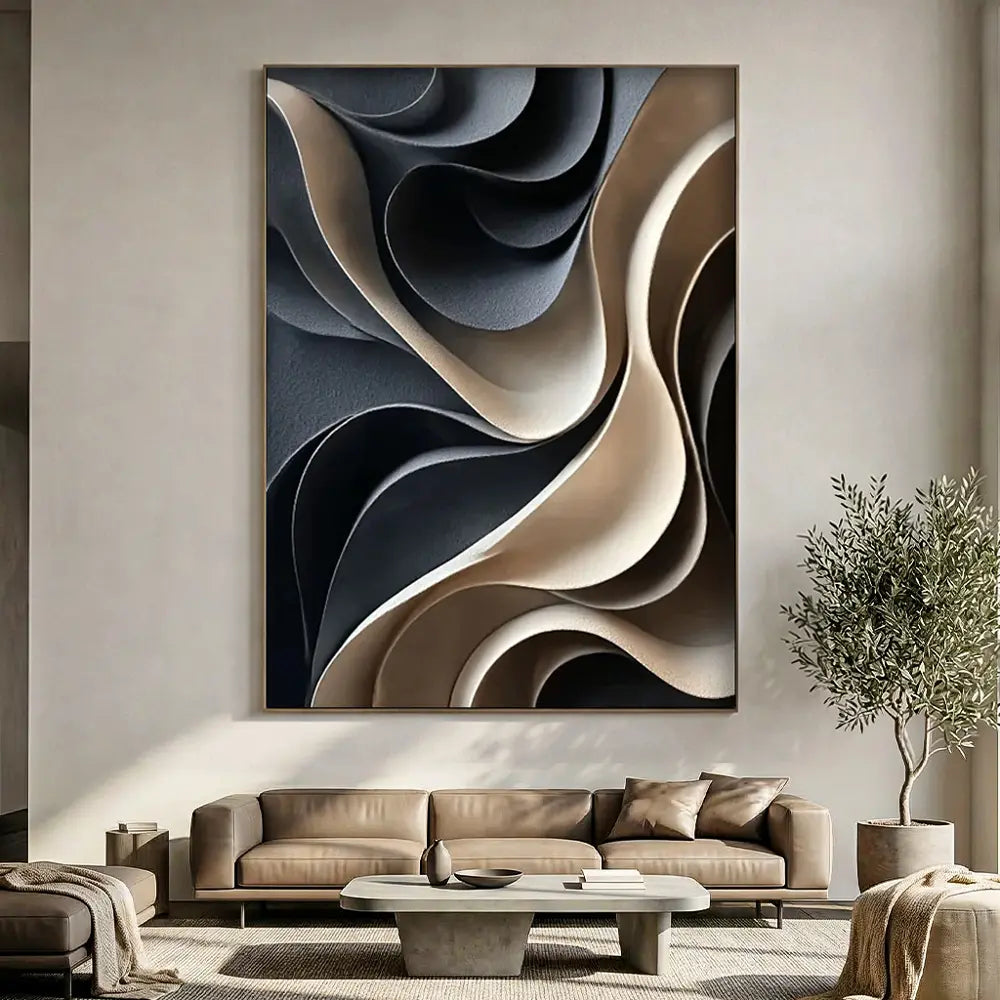 Textured Curve Luxury | Grey Beige