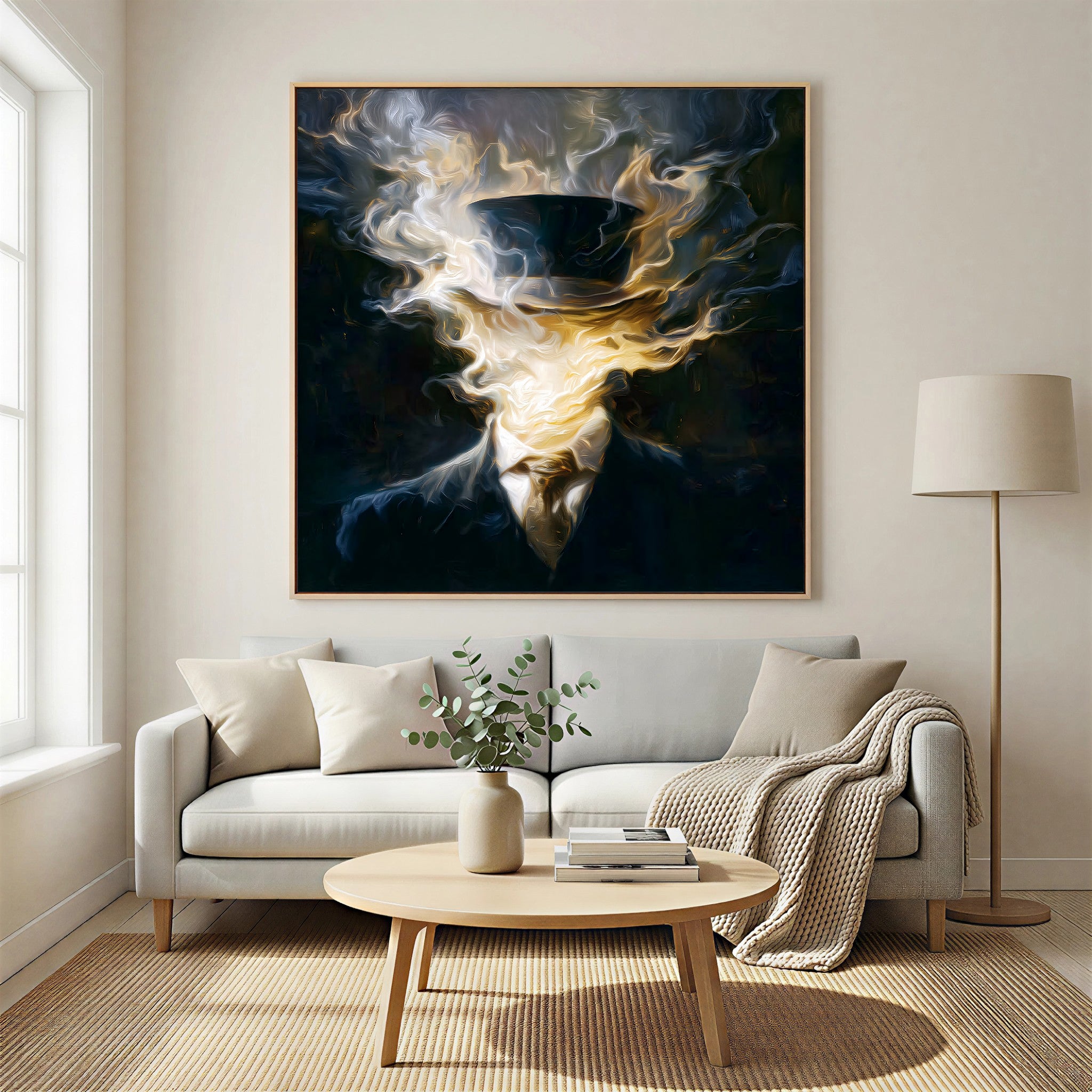 Ethereal Smoke Silhouette | Golden Specter
