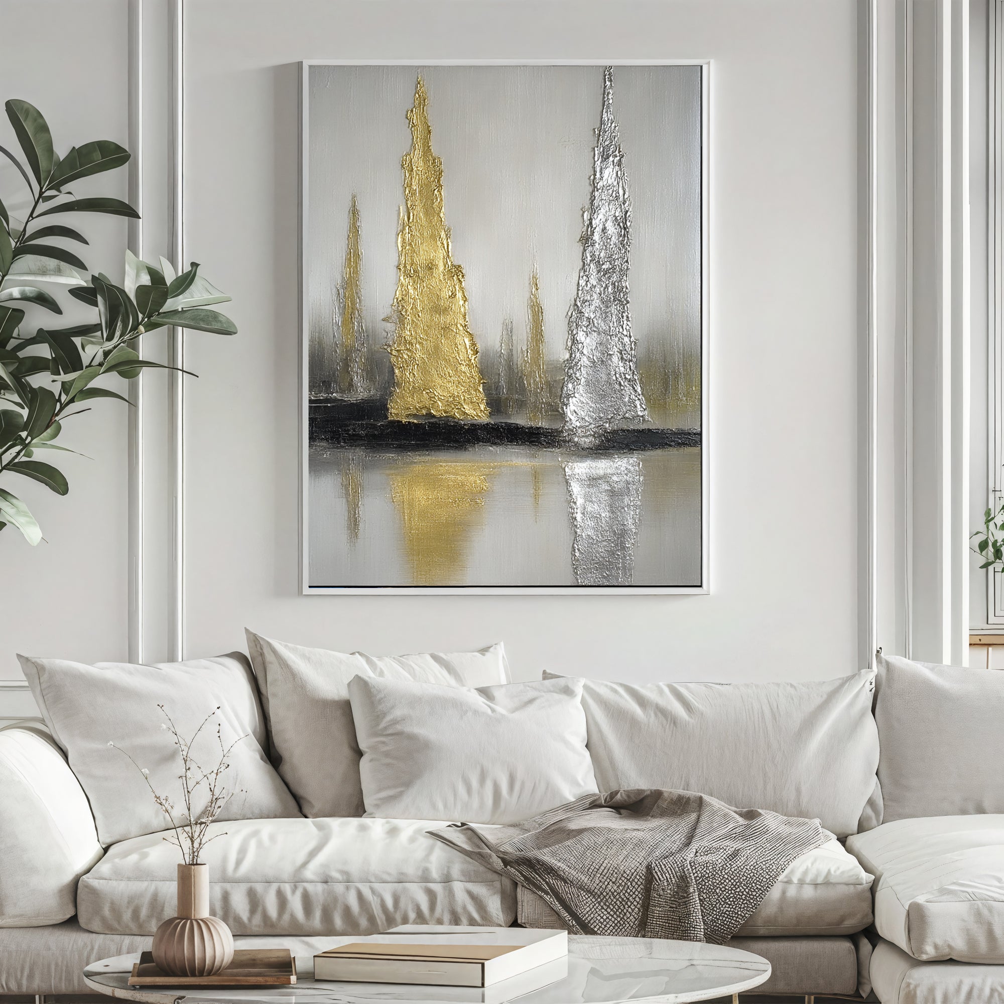 Textured Gilded Spires | Silver Sheen
