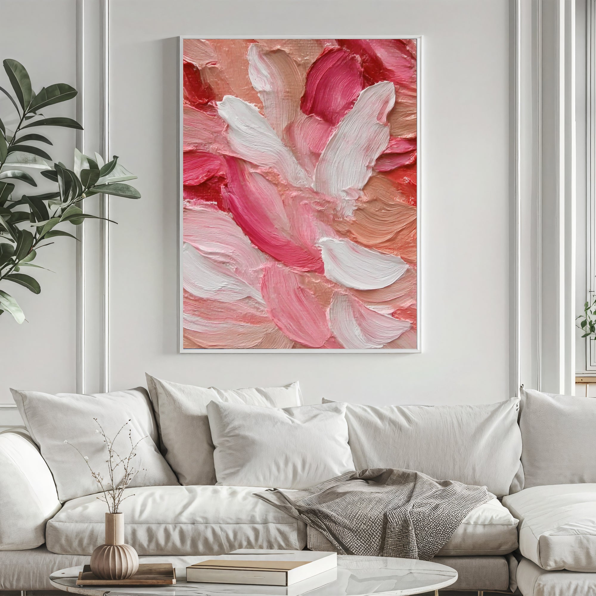 Textured Blush Petals | Coral Flush