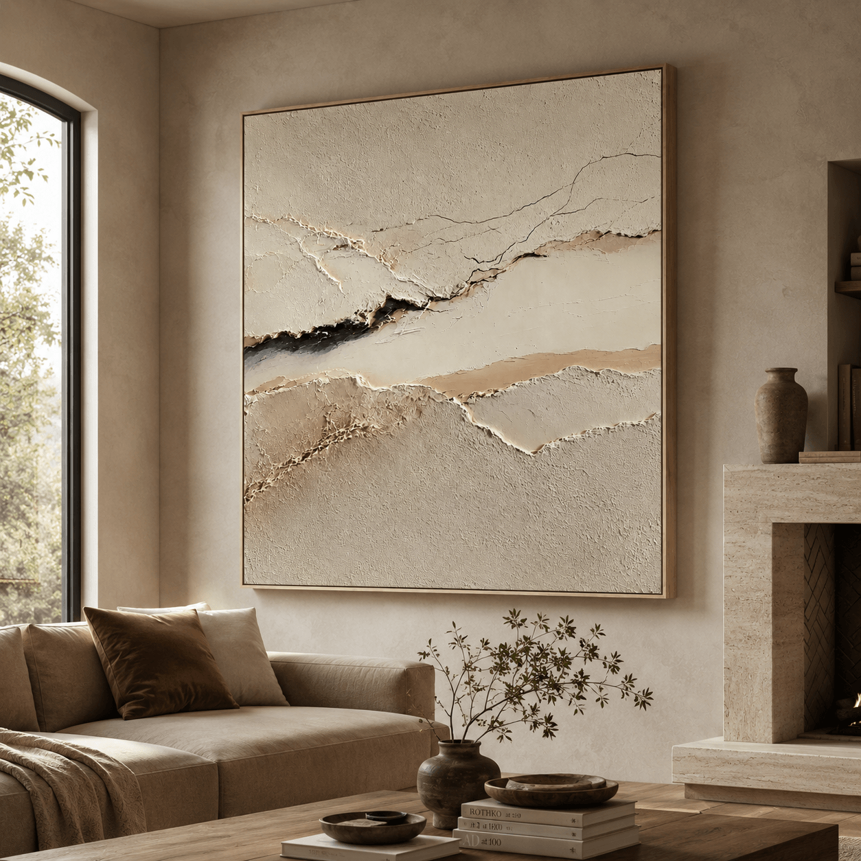 Textured Wabi Cliffscape | Neutral Tundra
