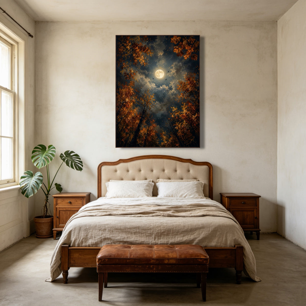 Between Moonlit Branches — vertical landscape art, view 2