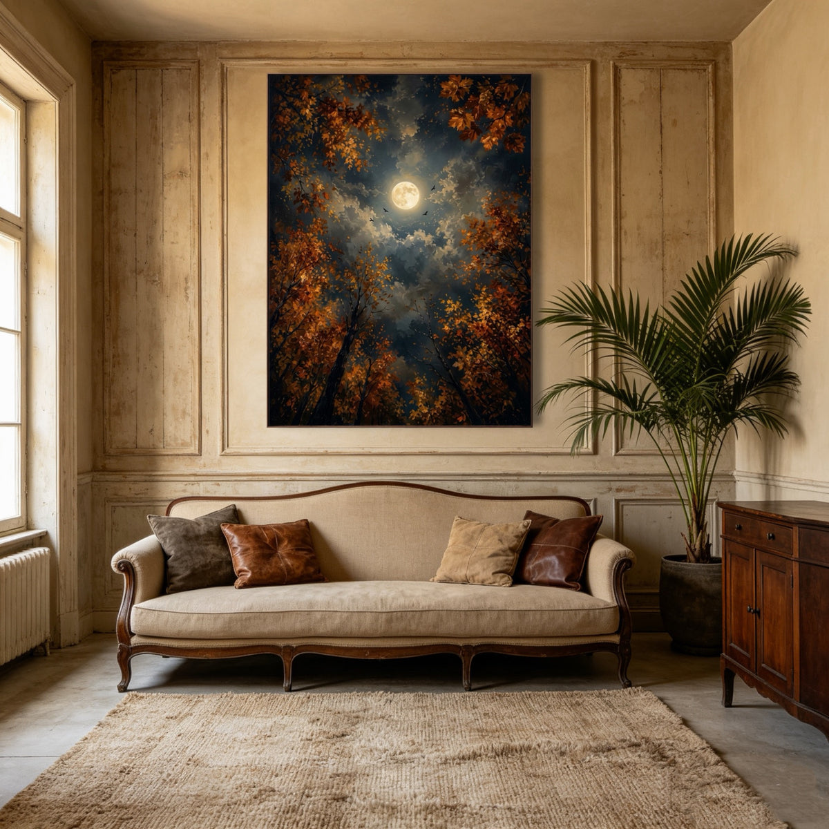 Between Moonlit Branches — vertical landscape art, view 5