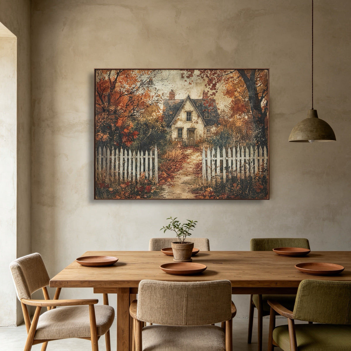 Beyond Autumn Fences — horizontal landscape art, view 5