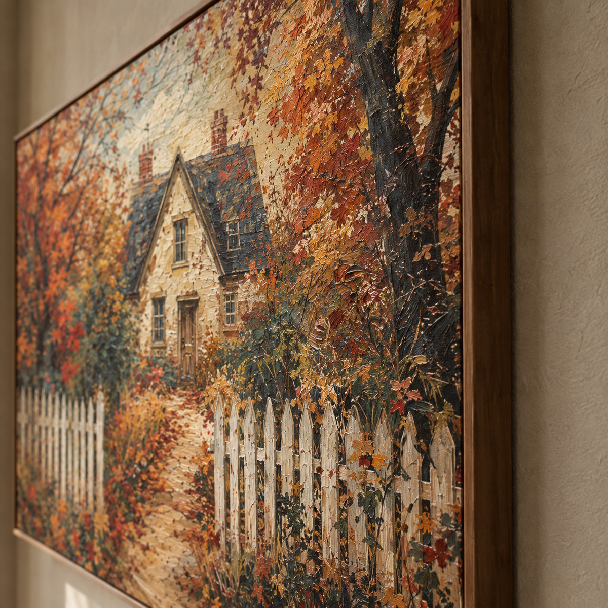 Beyond Autumn Fences — horizontal landscape art, view 6