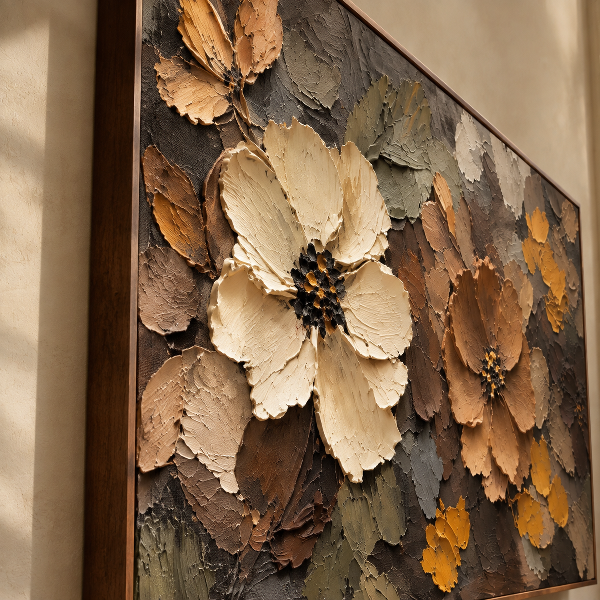 Blossoms In Relief — horizontal textured & impasto art, view 7