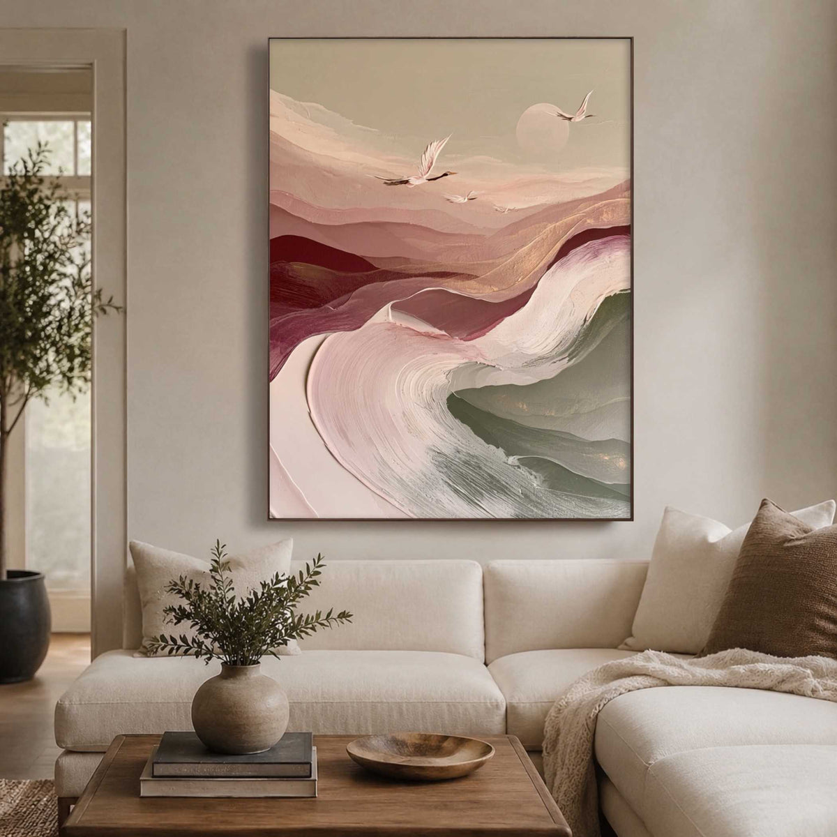 Wabi-Sabi Art | Blush Tidal Crossing - View 2