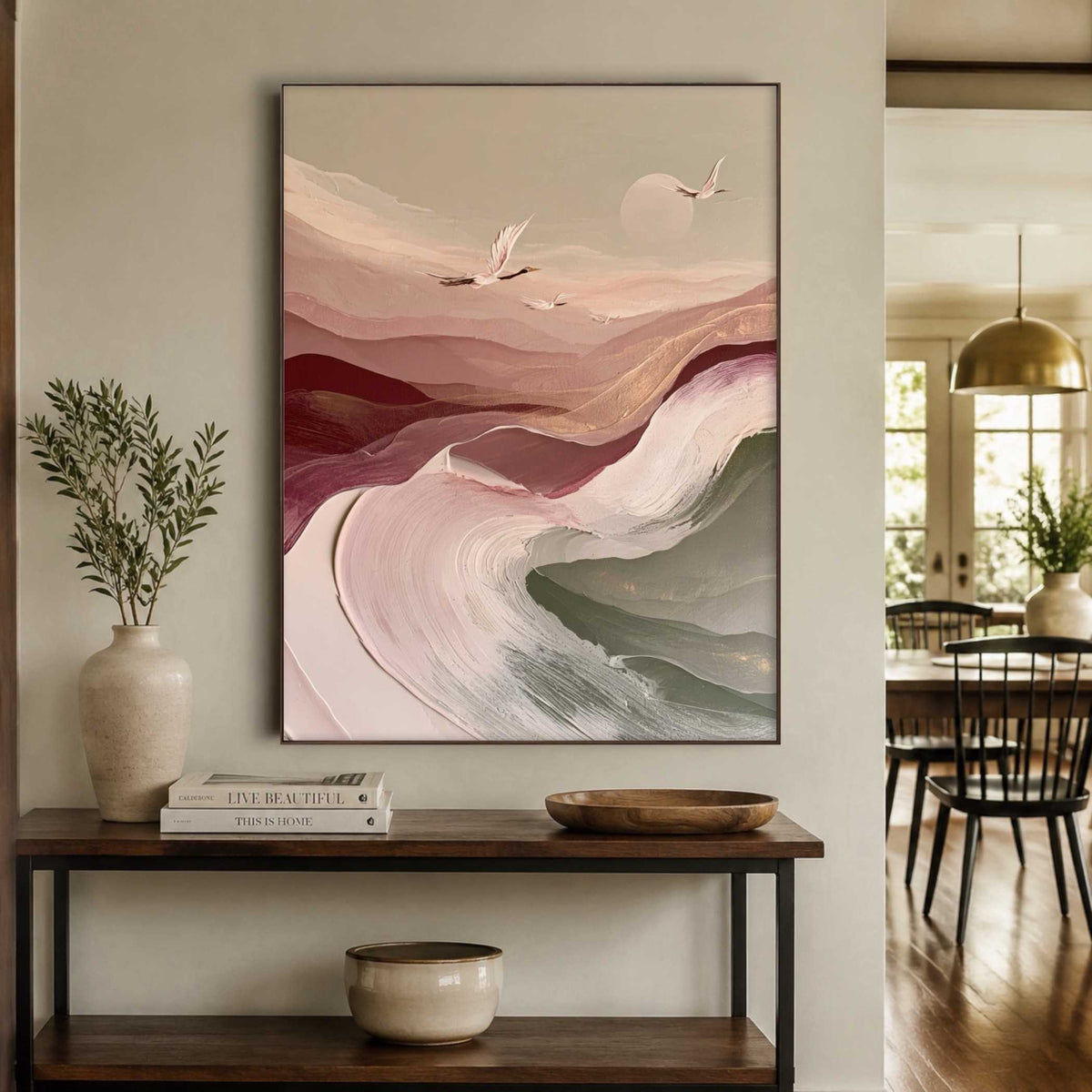 Wabi-Sabi Art | Blush Tidal Crossing - View 3