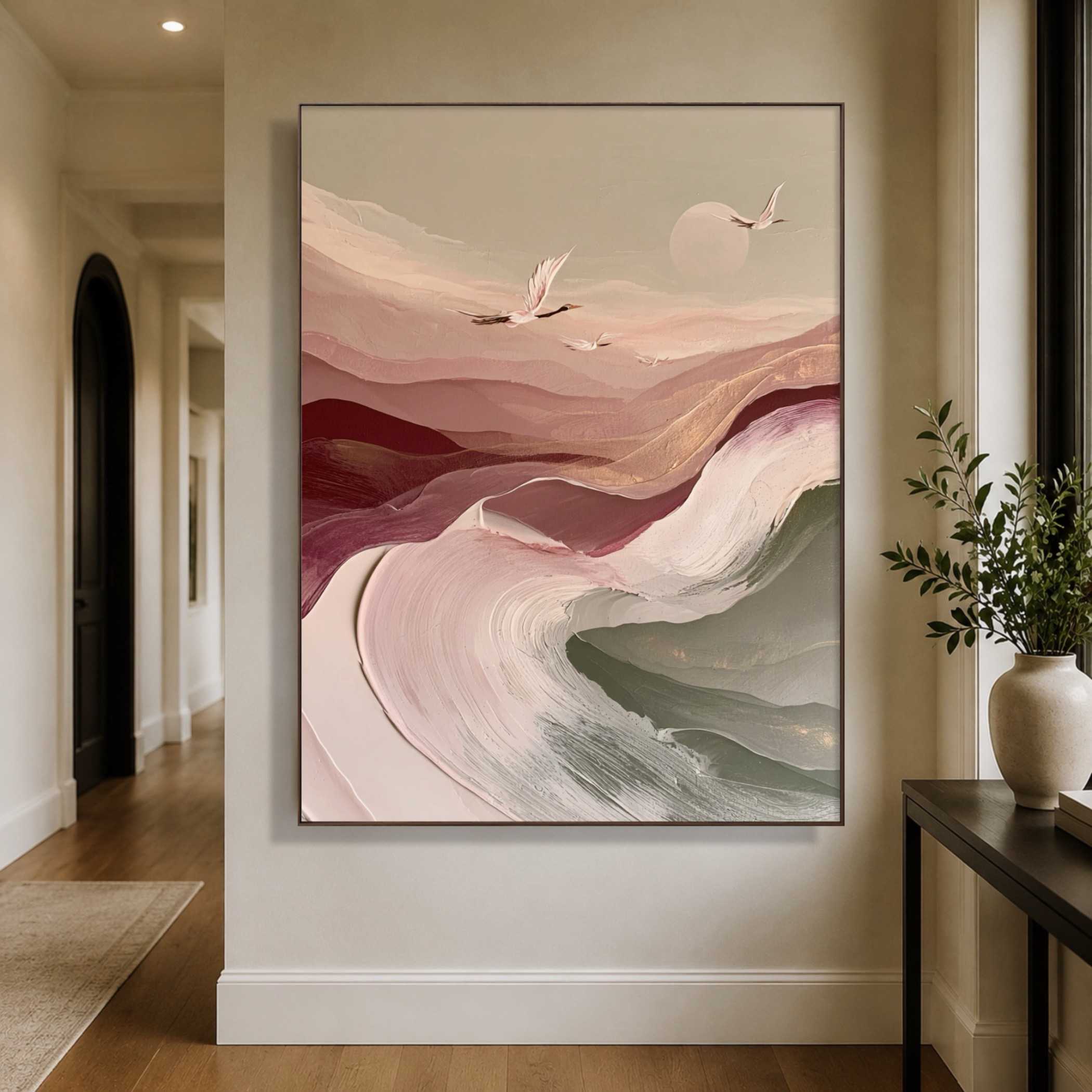 Wabi-Sabi Art | Blush Tidal Crossing - View 5