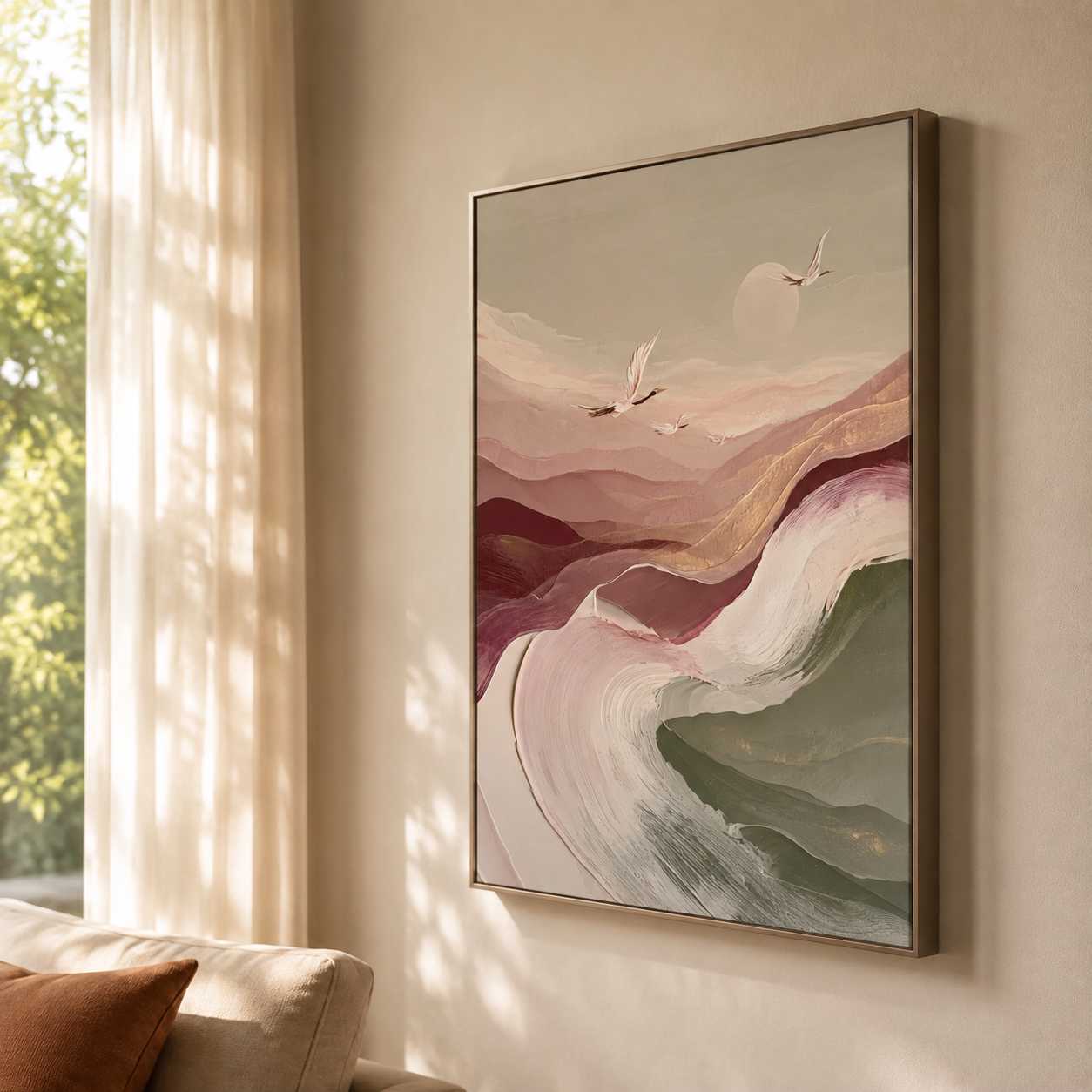 Wabi-Sabi Art | Blush Tidal Crossing - View 7