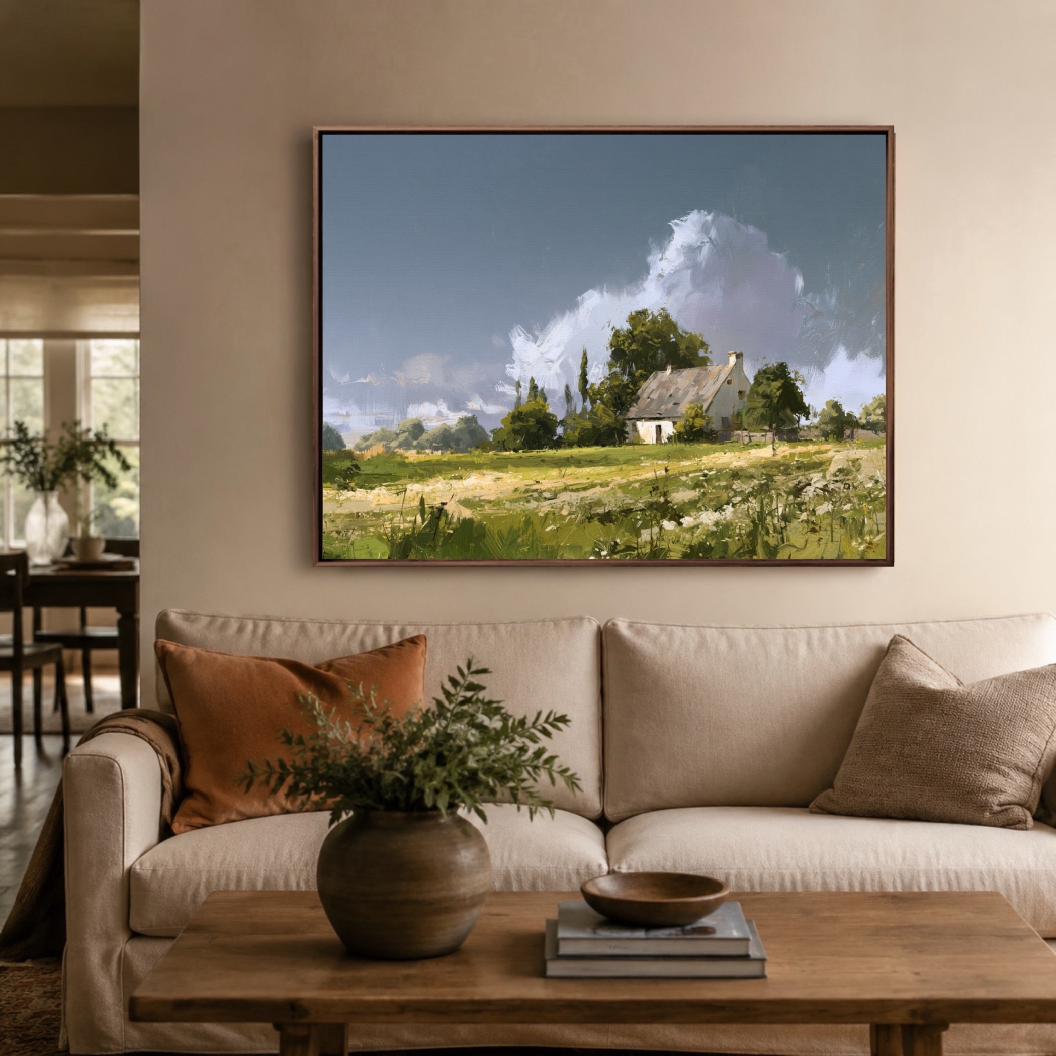 Landscape Art｜Farmhouse Cloud Hush