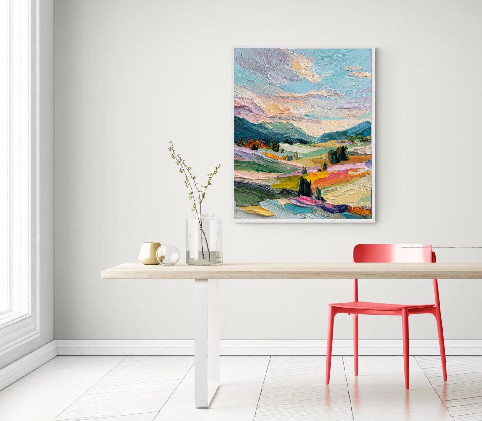 Colorful Valley Art | Textured Vibrance