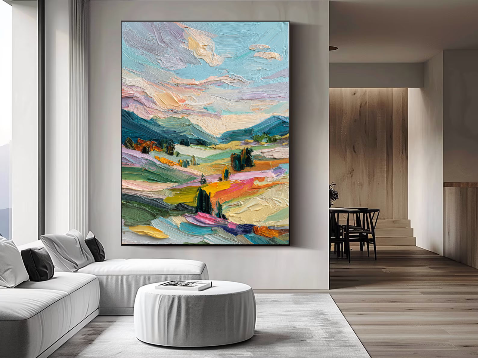 Colorful Valley Art | Textured Vibrance