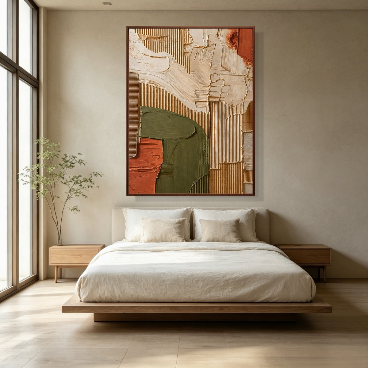 Carved Meadow Layers — vertical textured & impasto art, view 5