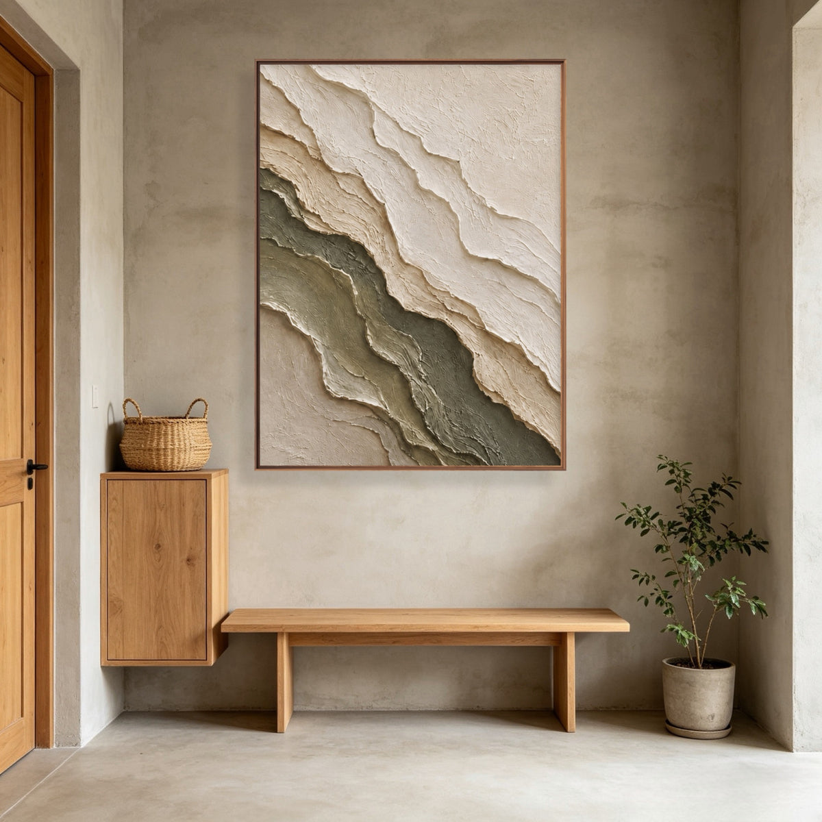 Contours Of Earth — vertical textured & impasto art, view 5