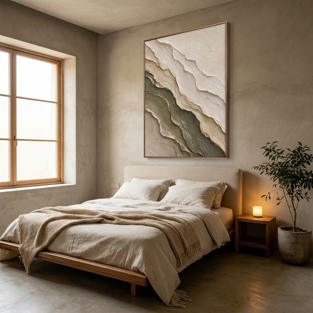 Contours Of Earth — vertical textured & impasto art, view 6