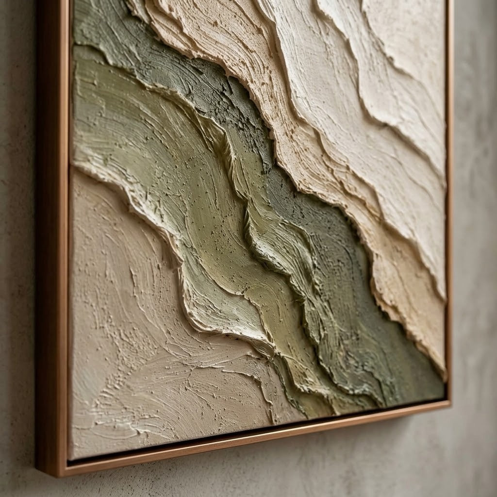 Contours Of Earth — vertical textured & impasto art, view 7