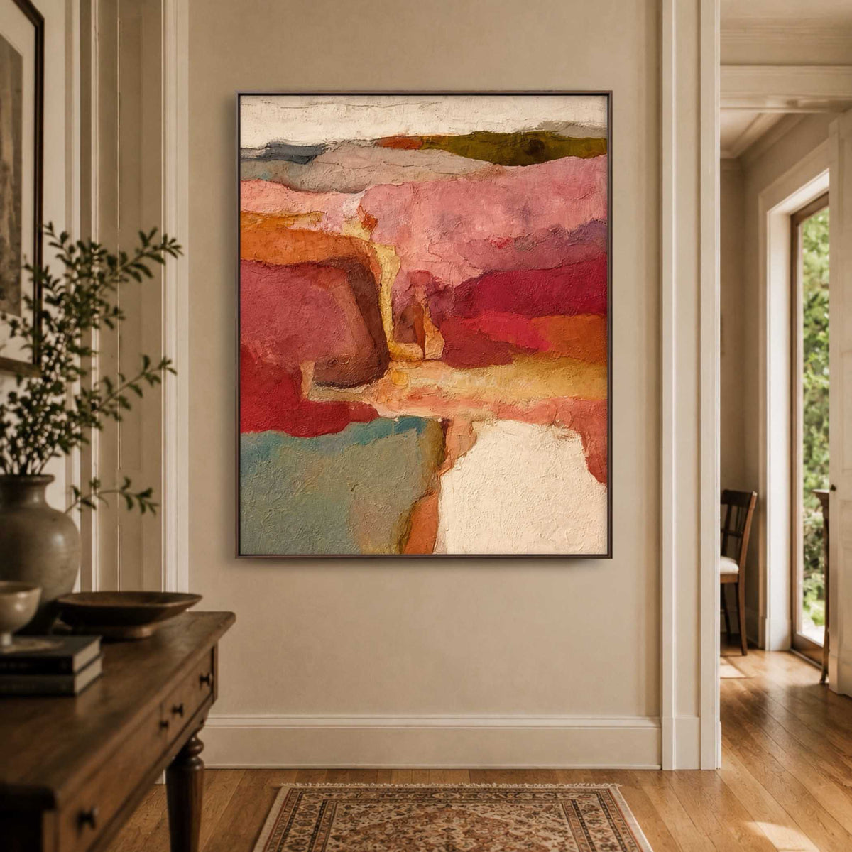 Crimson Terrain Fragments oil painting view 1