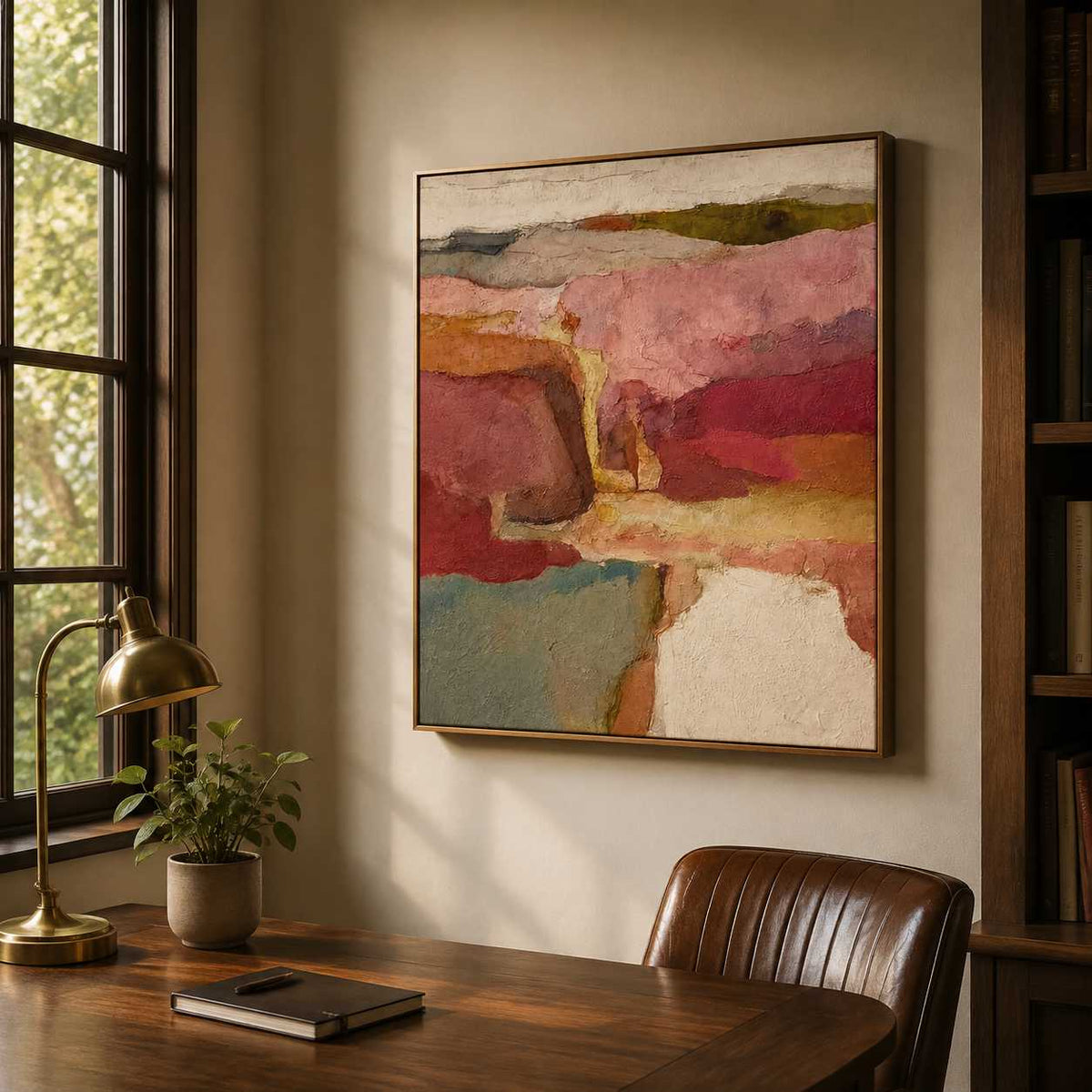 Crimson Terrain Fragments oil painting view 6