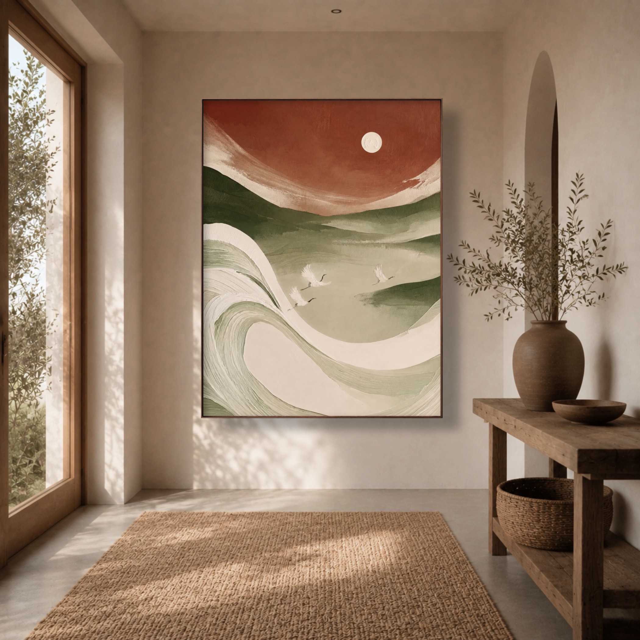 Wabi-Sabi Art | Crimson Valley Flight - View 4