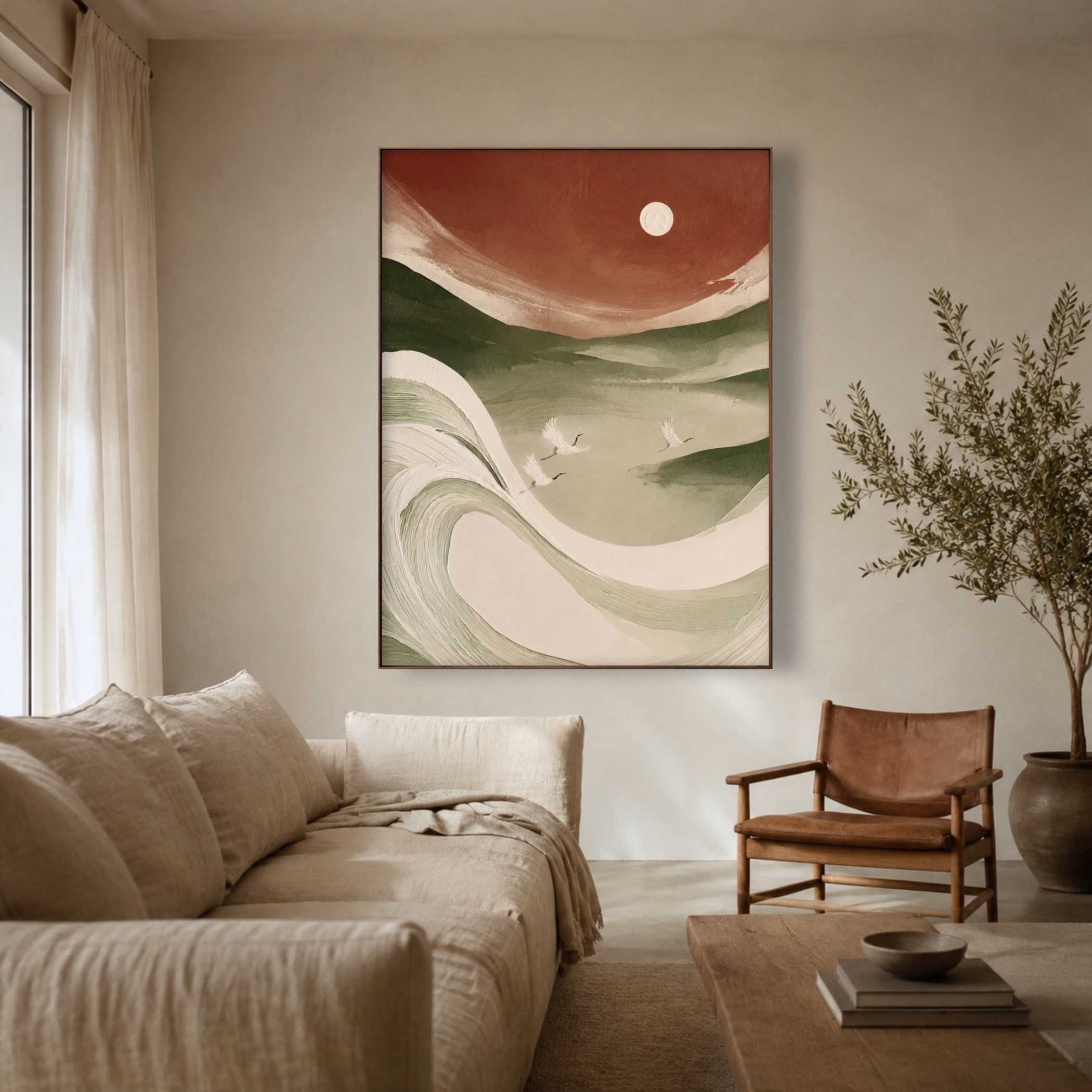 Wabi-Sabi Art | Crimson Valley Flight - View 6