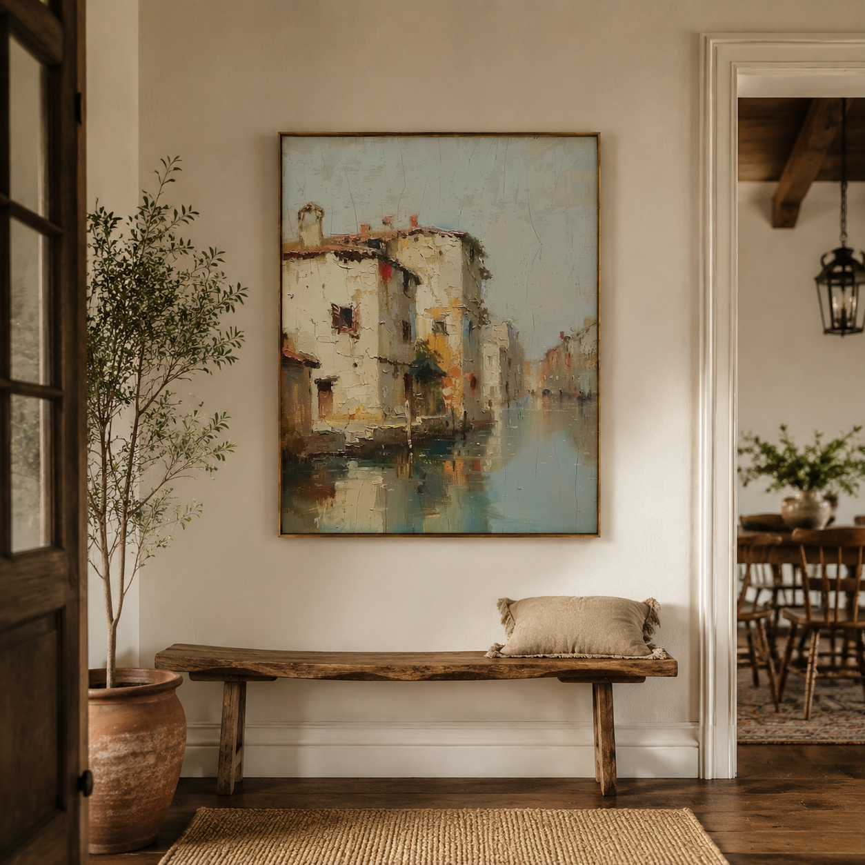 Impressionist Art | Canal Waterside Reflections