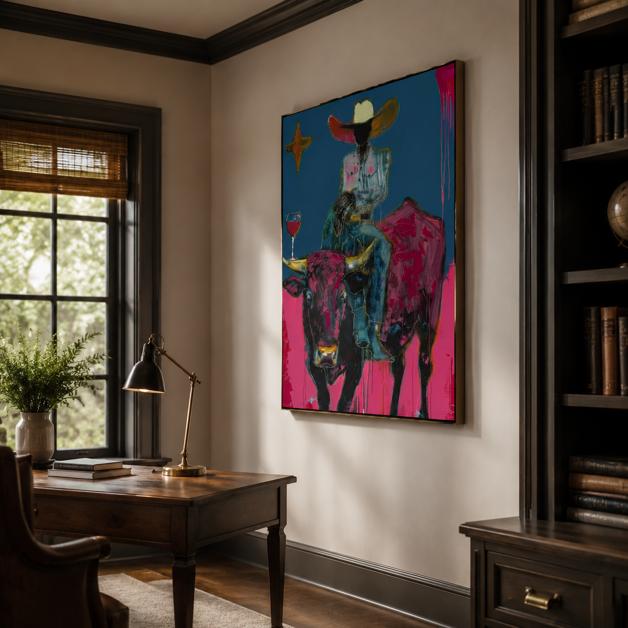 POP ART | Bull Rider Wine Time