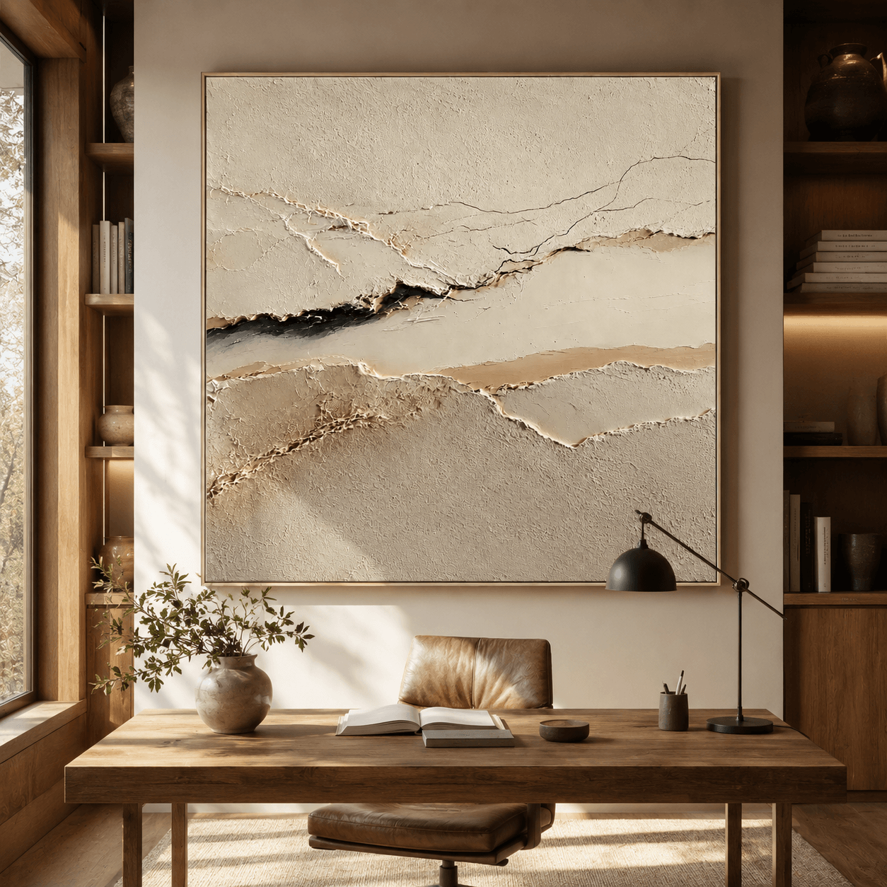 Textured Wabi Cliffscape | Neutral Tundra