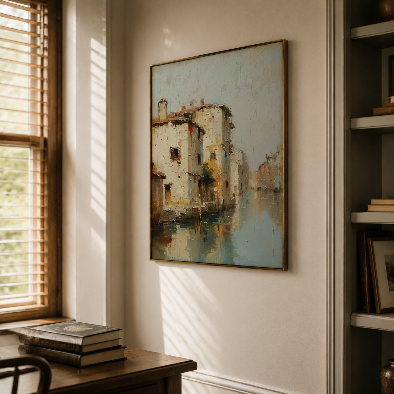 Impressionist Art | Canal Waterside Reflections