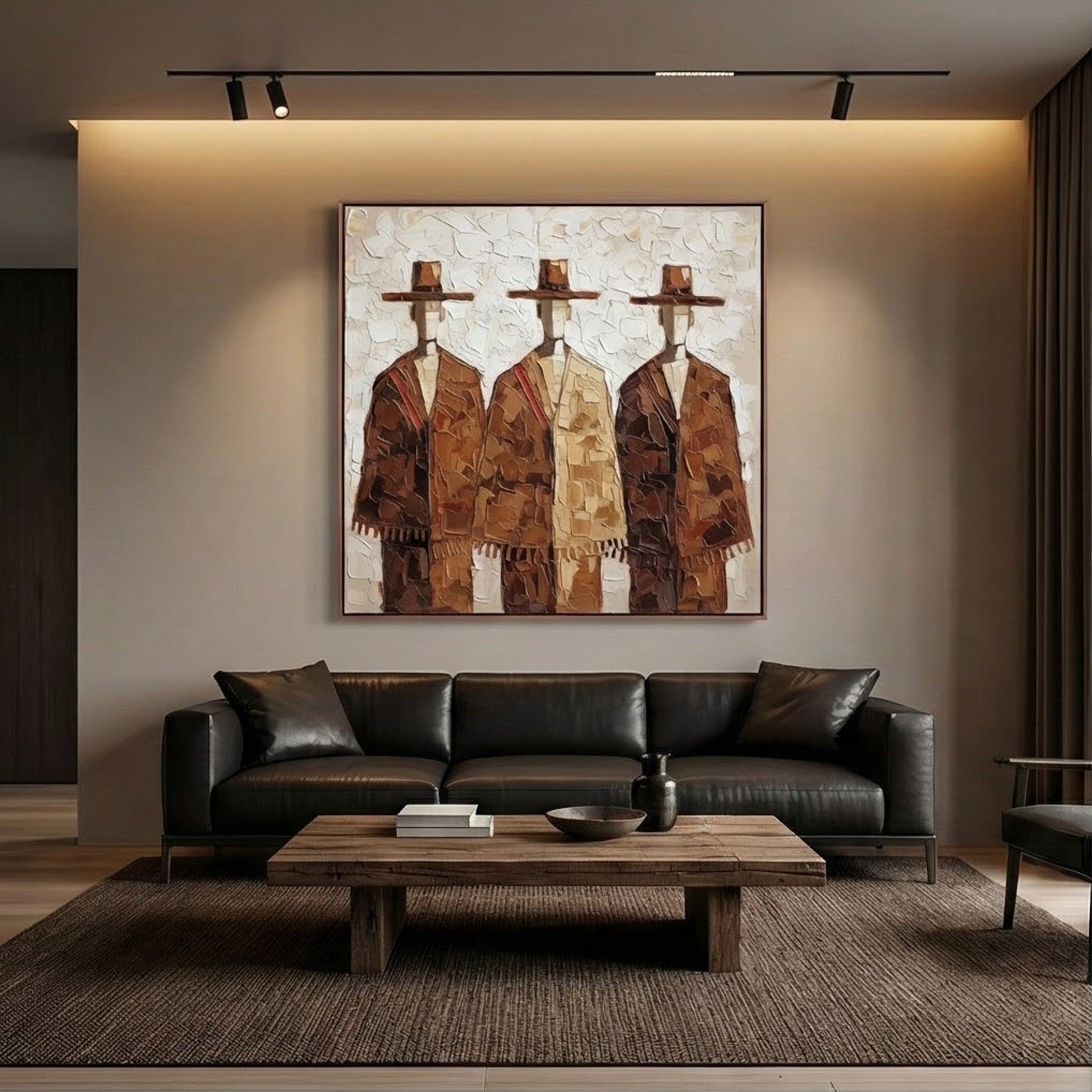 Textured Rustic Trio | Hat Silhouettes