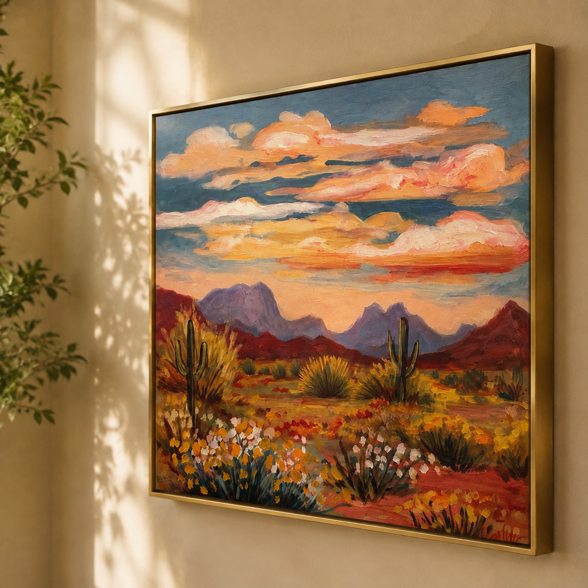 Desert Afterglow Study oil painting room view 6
