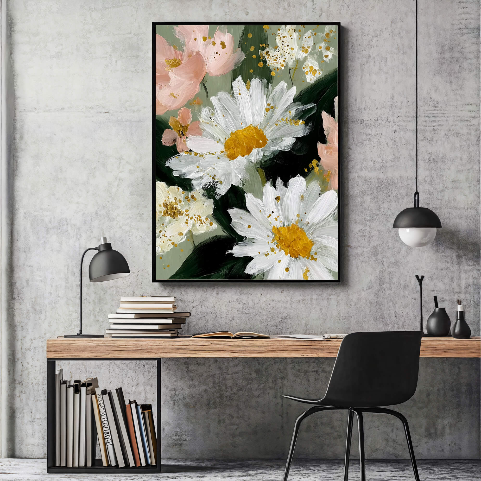 Thick Brush Floral Charm | Sage Bloom