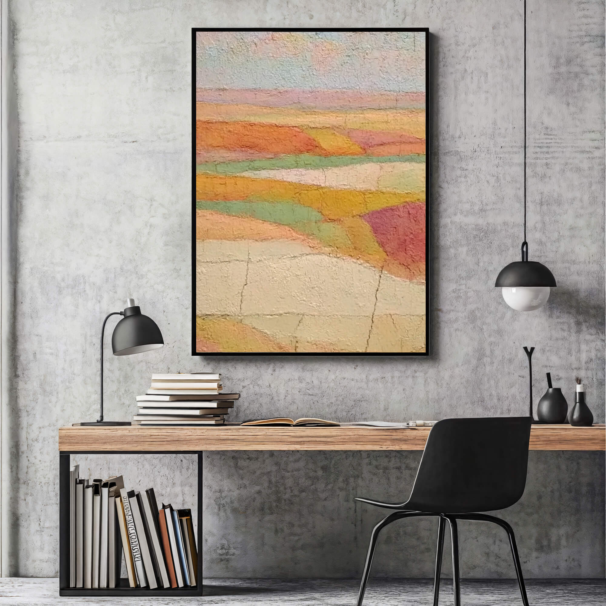Textured Pastoral Vista | Warm Hues