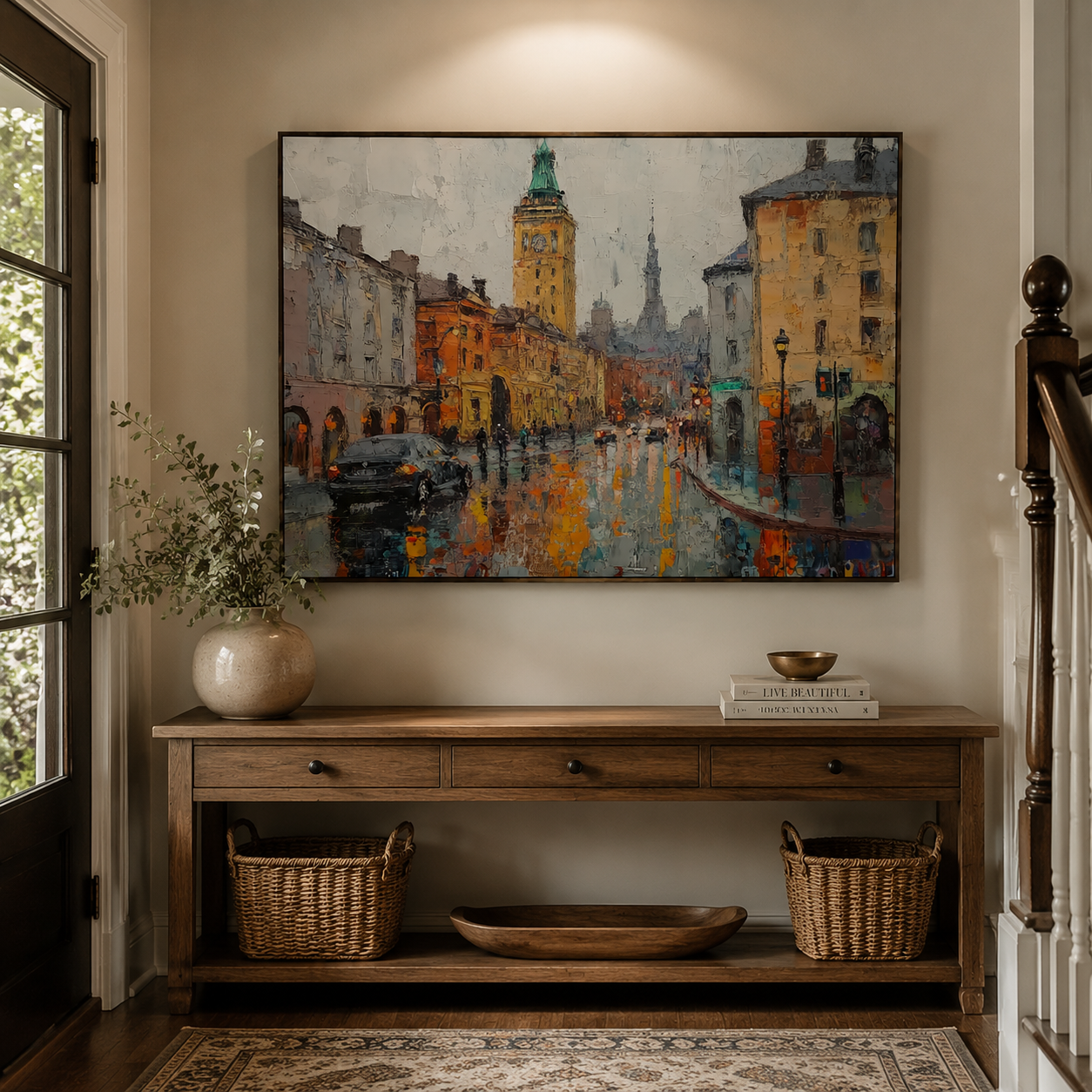 Impressionist Art | Wet Street Glow