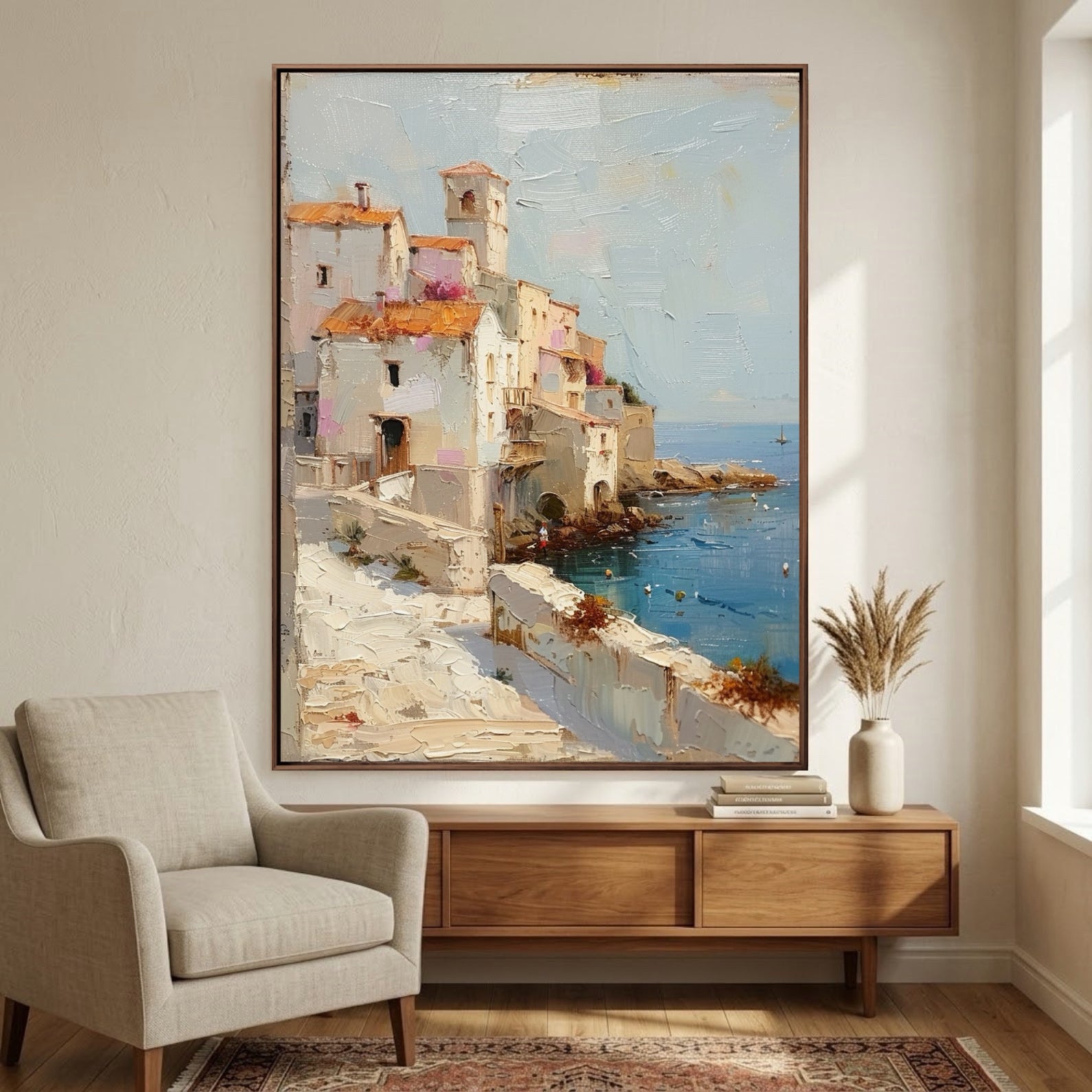 Impressionist Art | Cliffside Coastal Hamlet