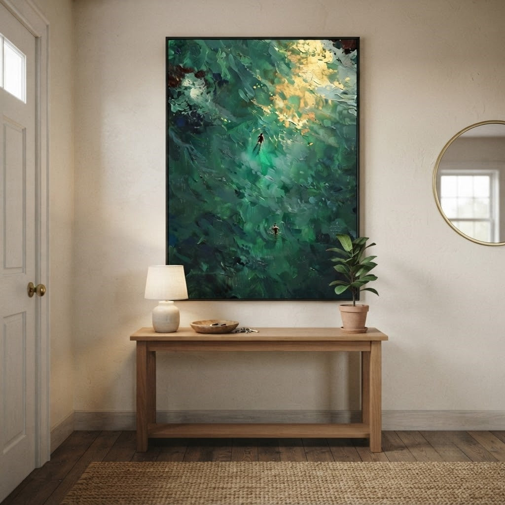 Impressionist Art | Emerald Swim Light