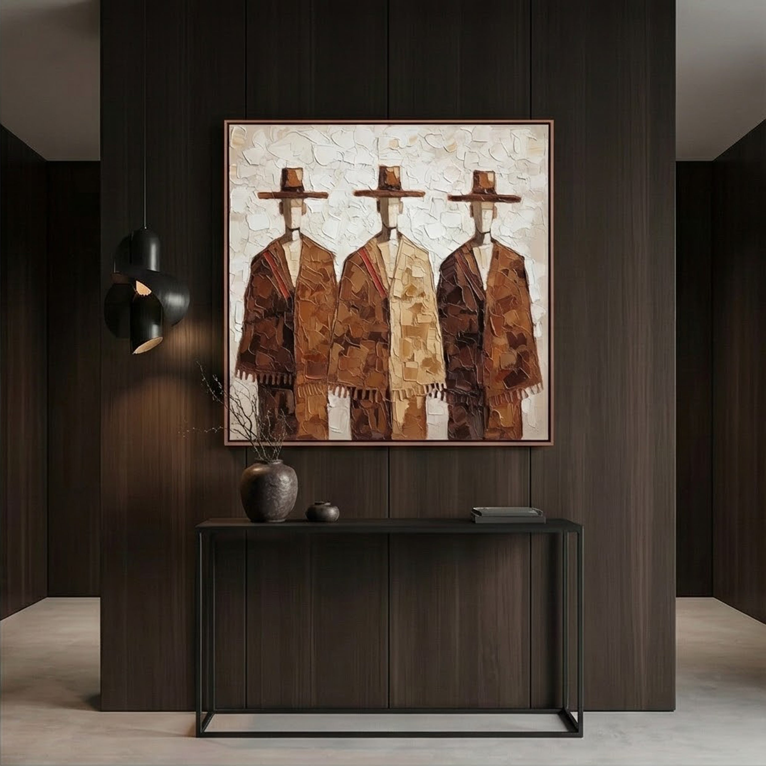 Textured Rustic Trio | Hat Silhouettes