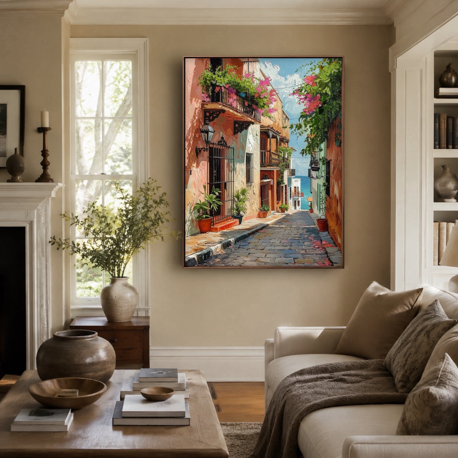 Impressionist Art | Seaside Floral Lane