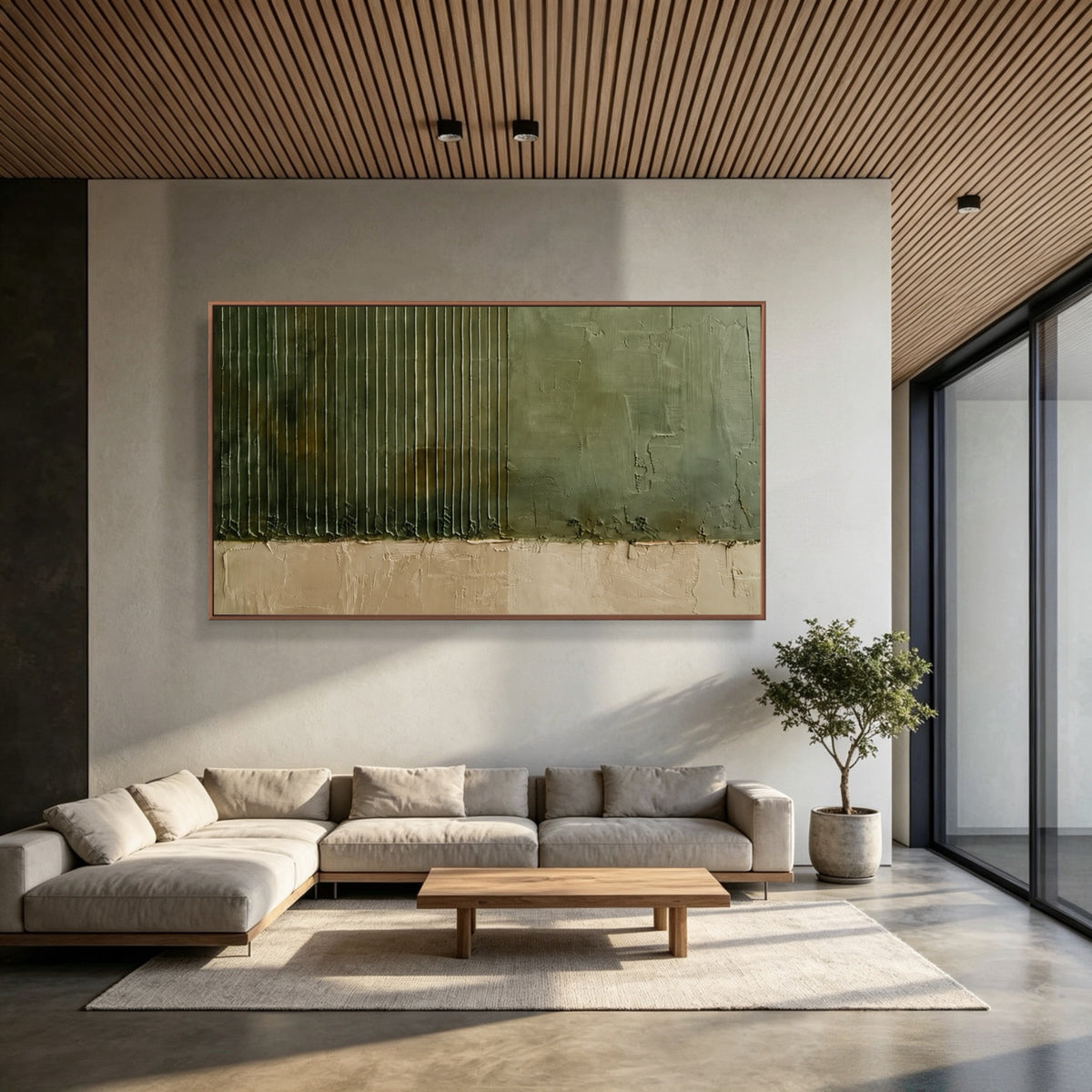 Edge Of Woodland — horizontal minimalist abstract art, view 1
