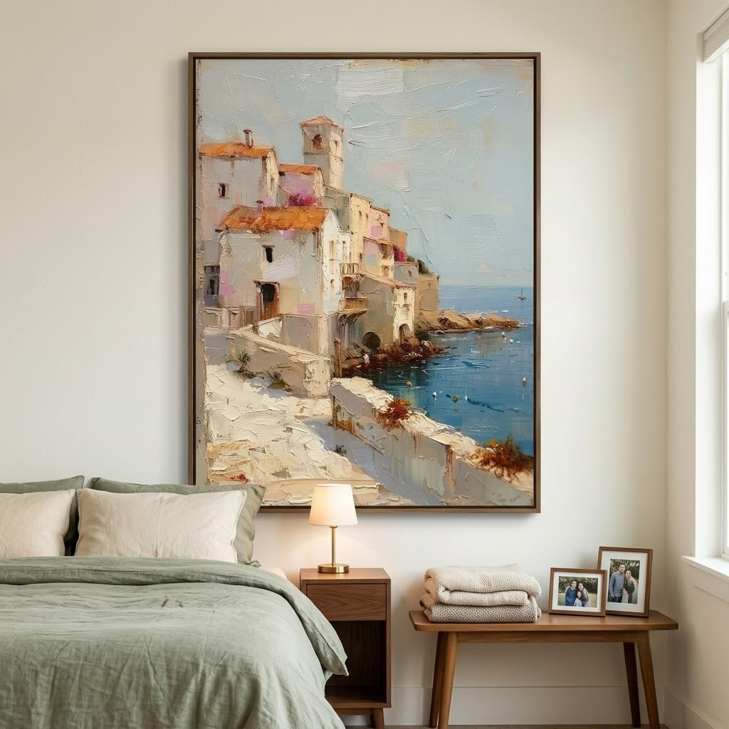 Impressionist Art | Cliffside Coastal Hamlet