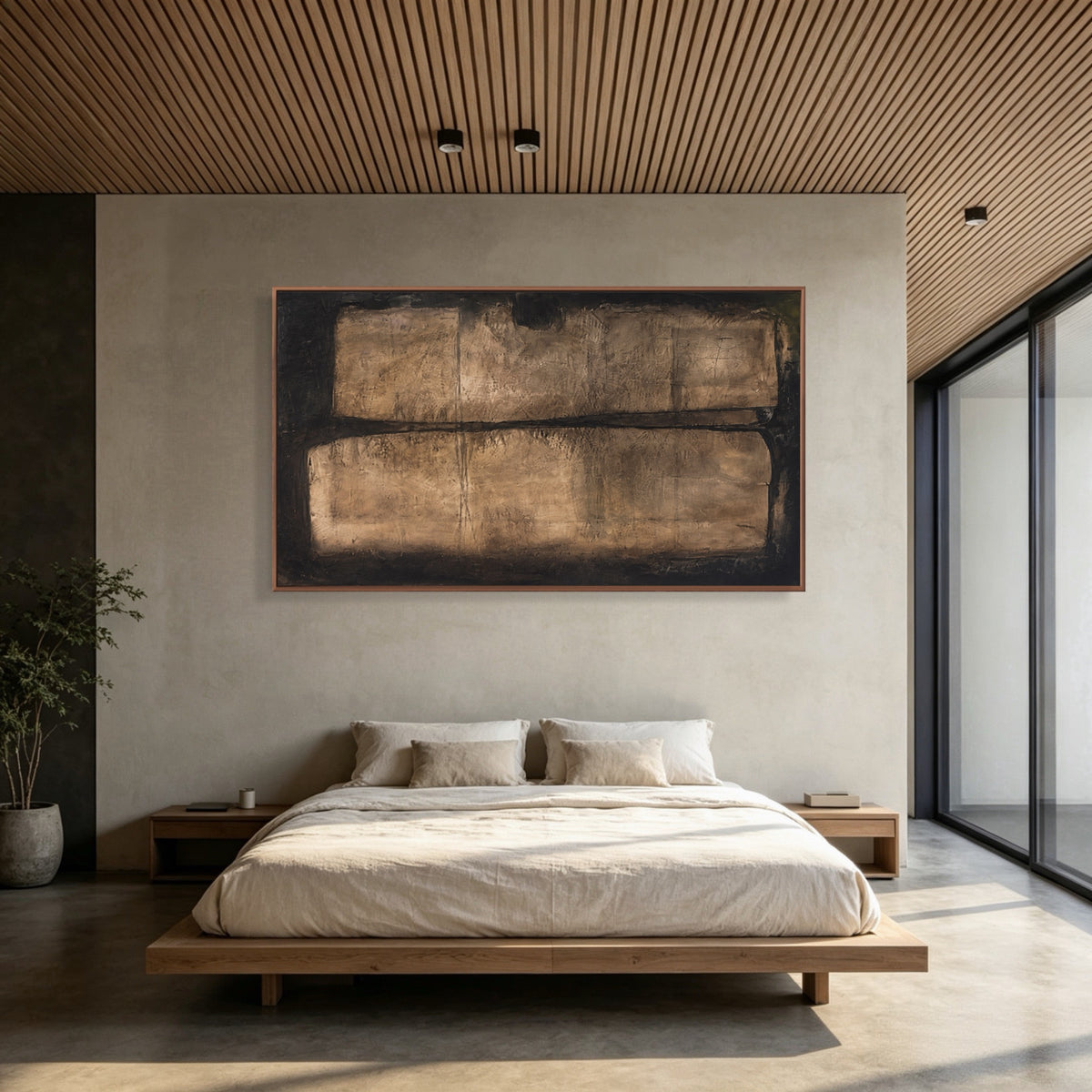 Embers After Dusk — horizontal wabi-sabi art, view 2
