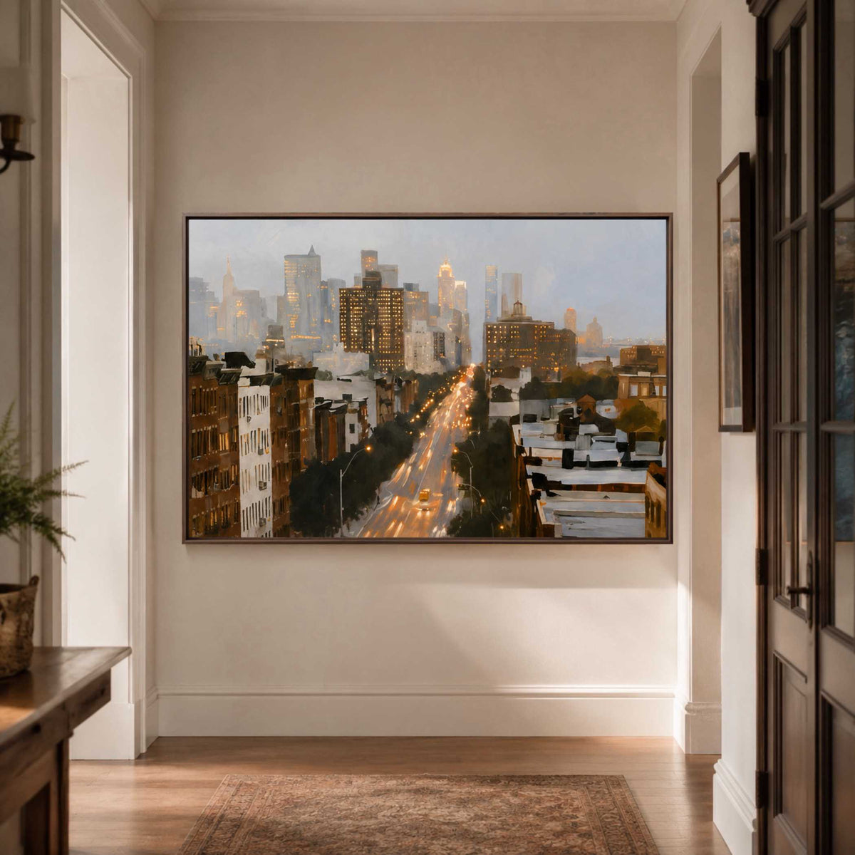 Evening Avenue Glow modern room display