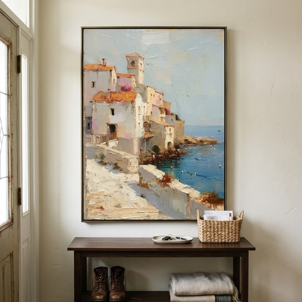 Impressionist Art | Cliffside Coastal Hamlet