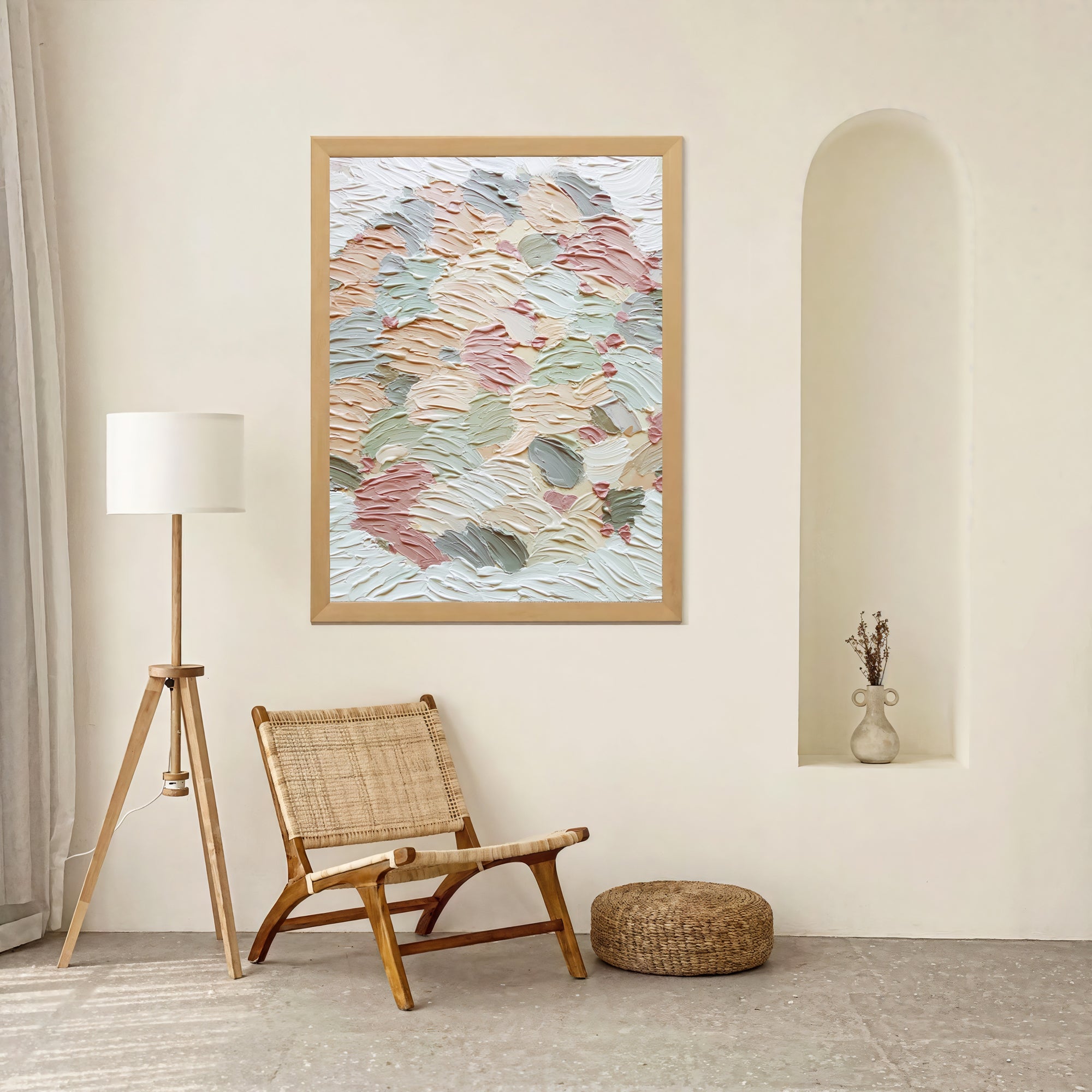 Textured Pastel Swirls | Blush Mint