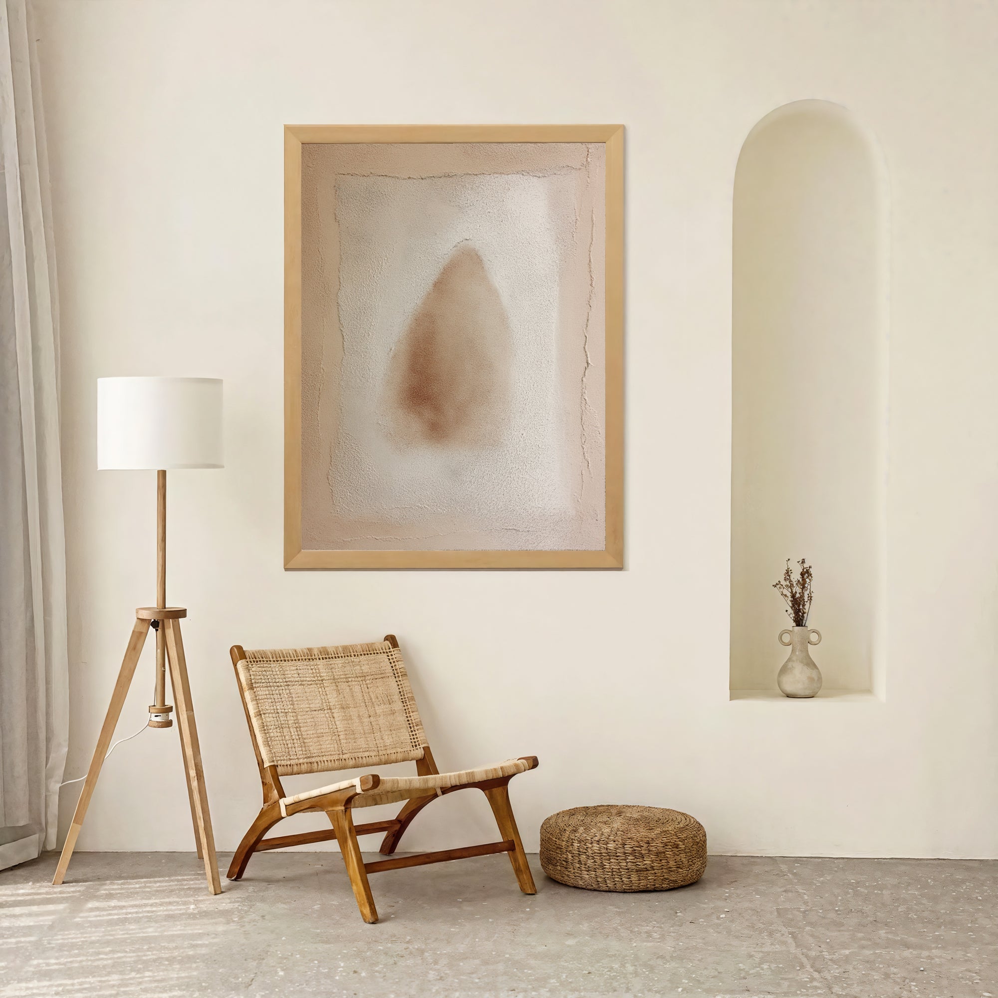 Textured Beige Haze | Earthy Blush