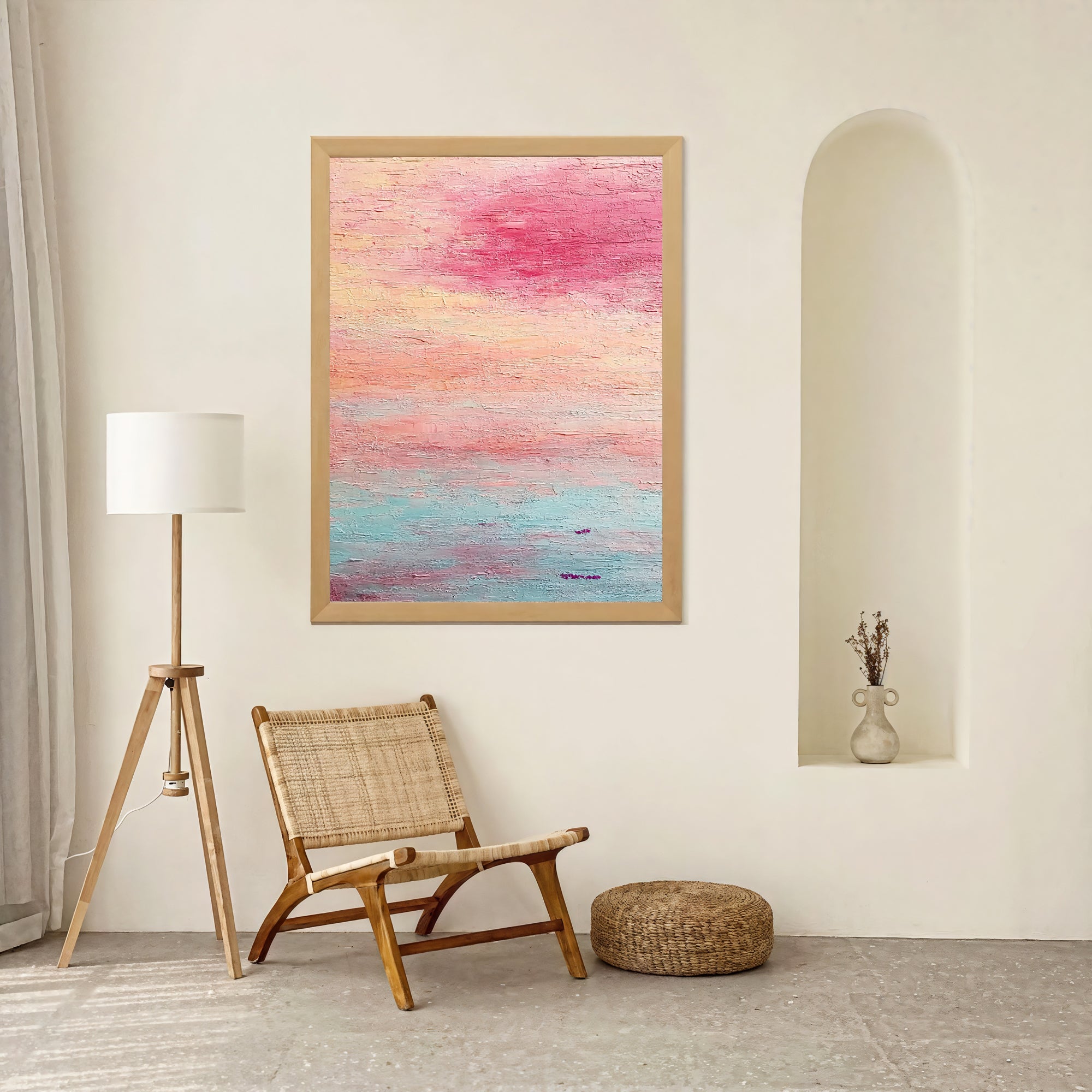 Textured Blush Glow | Sunset Hues