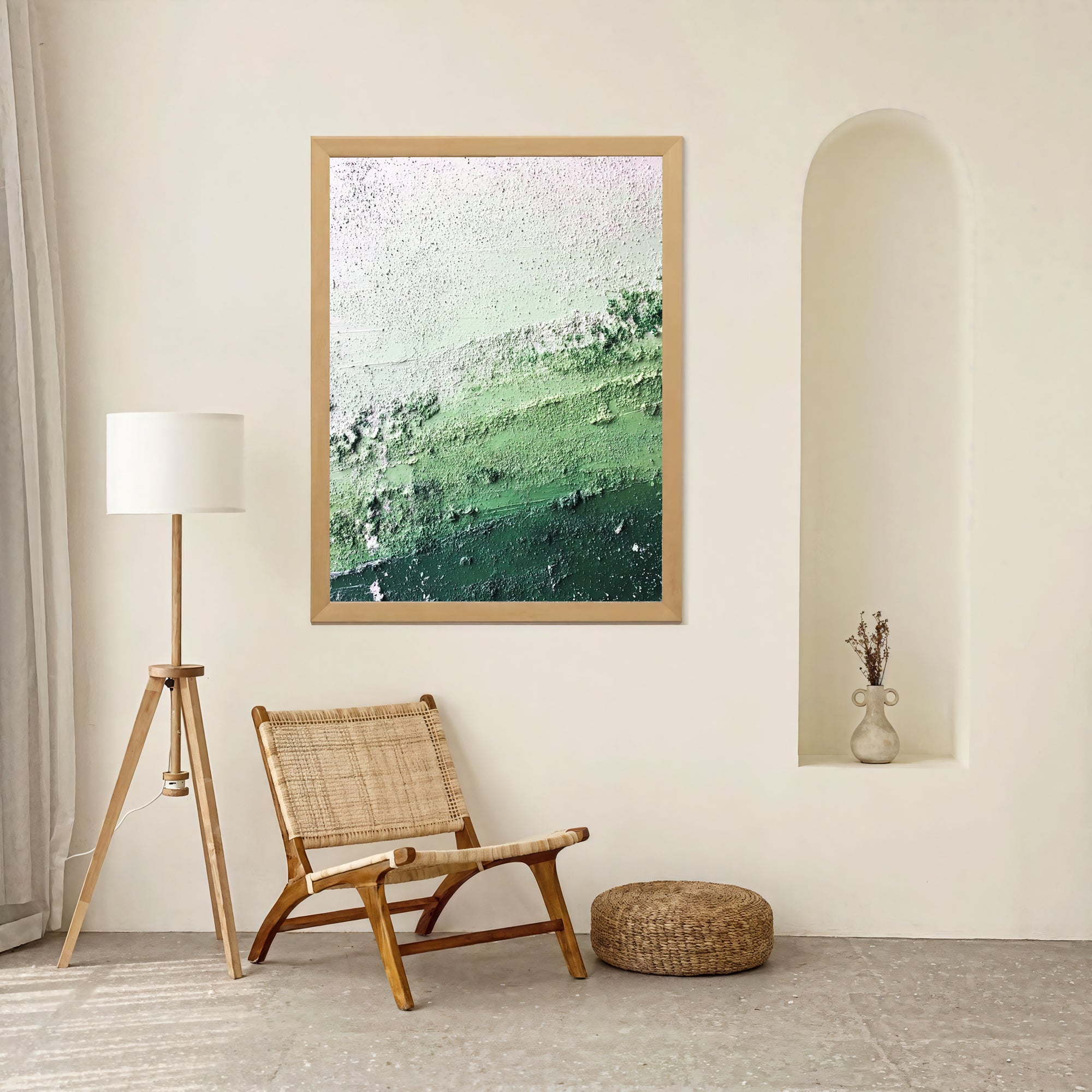 Textured Verdant Layers | Pale Hues