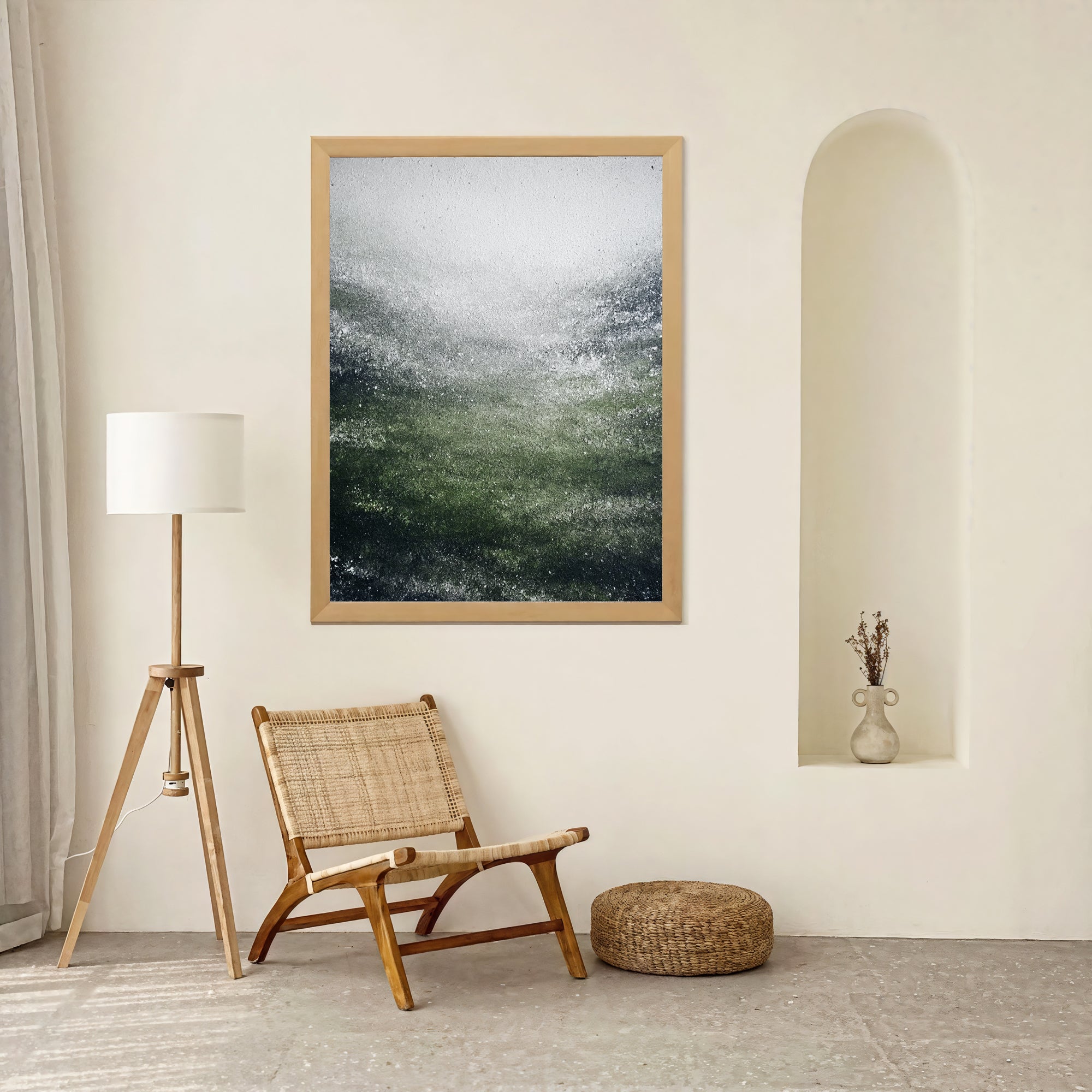 Textured Verdant Swell | Frosted Waves